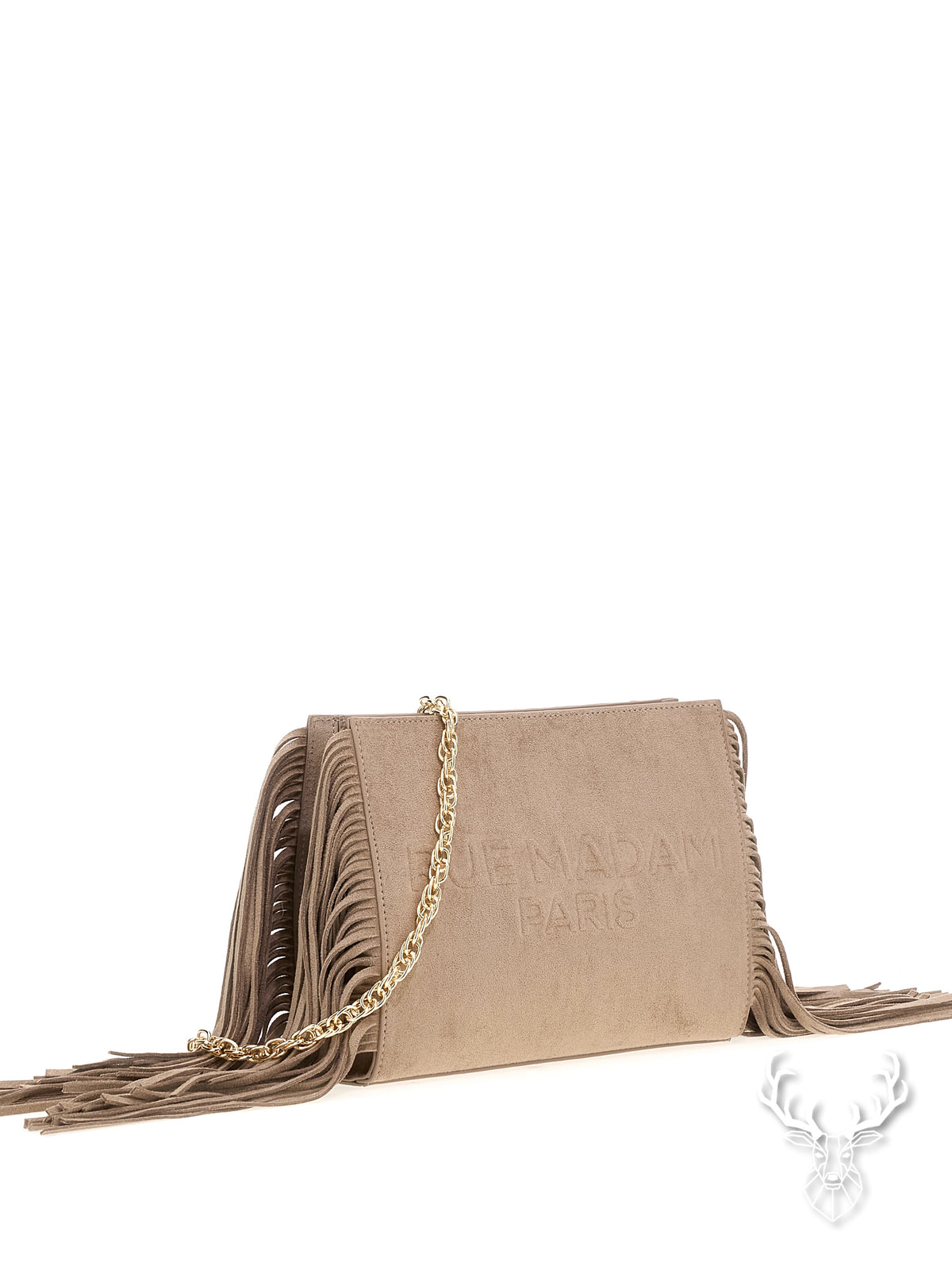 Canyon Clutch Suede Grey Rue Madam Paris