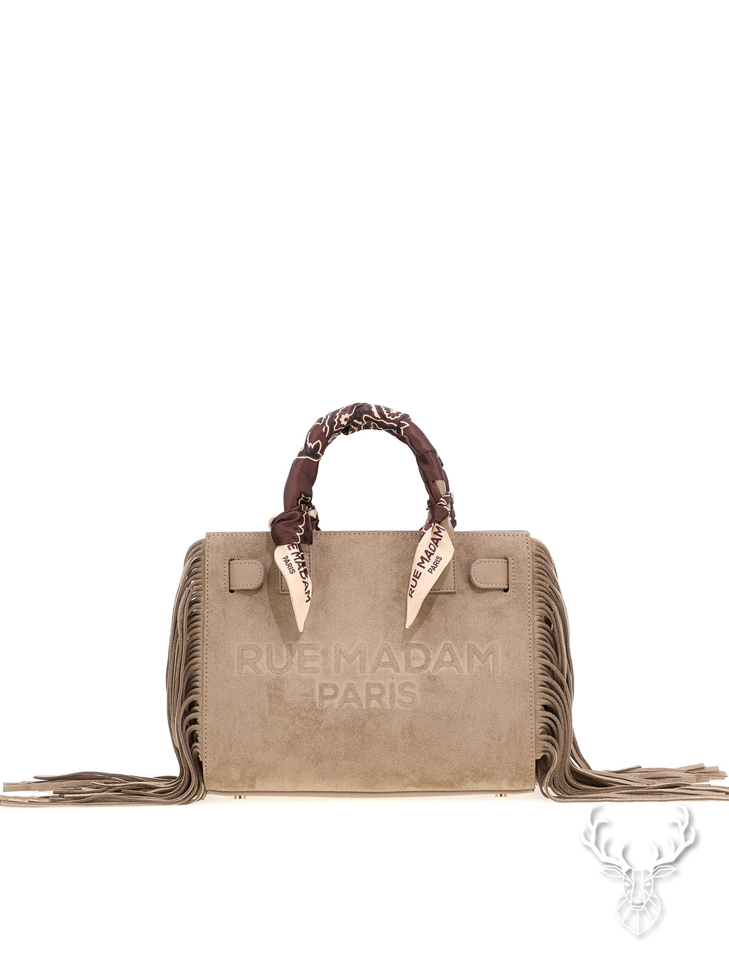 Canyon Mini Tote Fringes Suede Grey Rue Madam Paris
