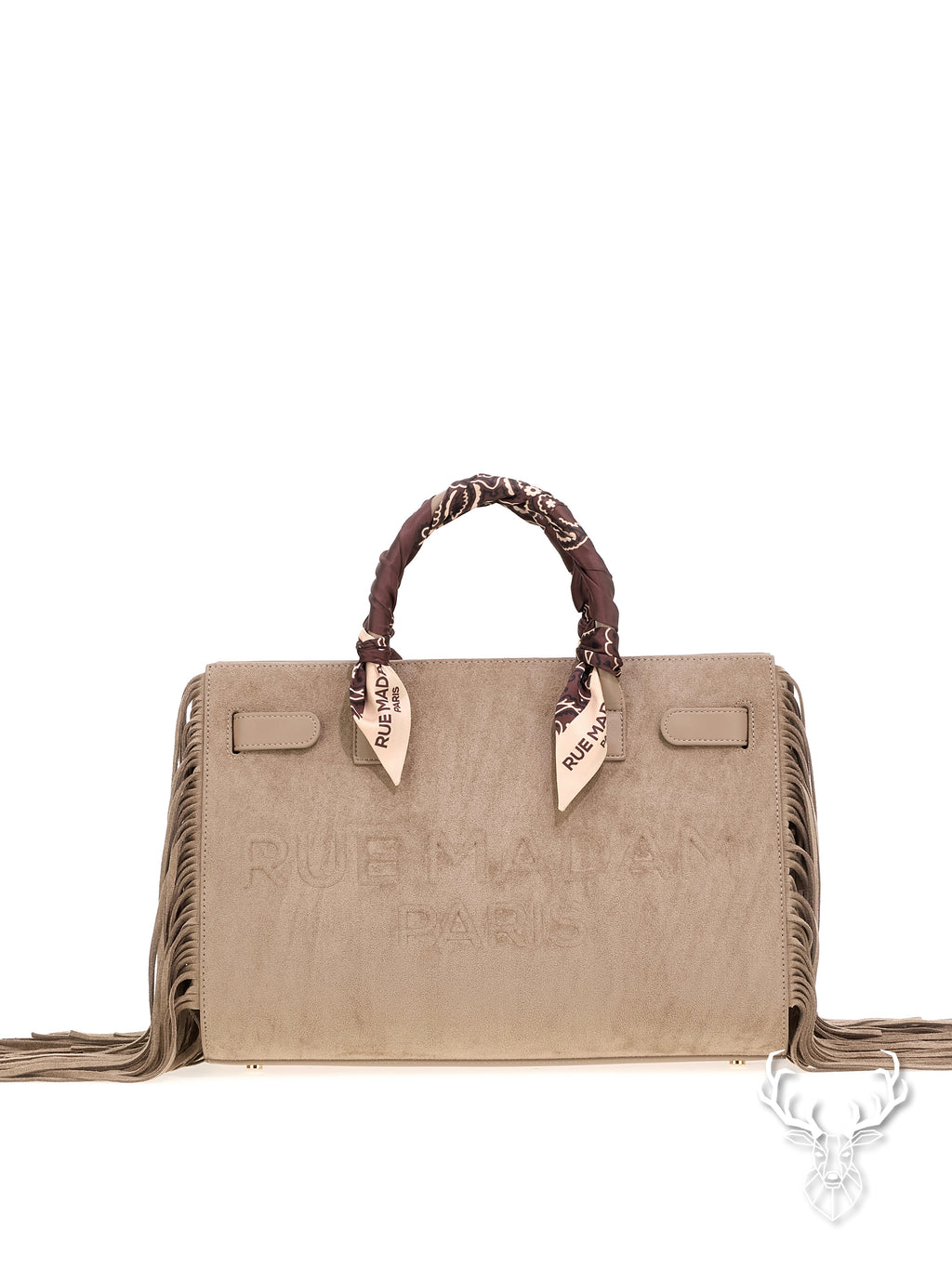 Canyon Tote Fringes Suede Grey Rue Madam Paris