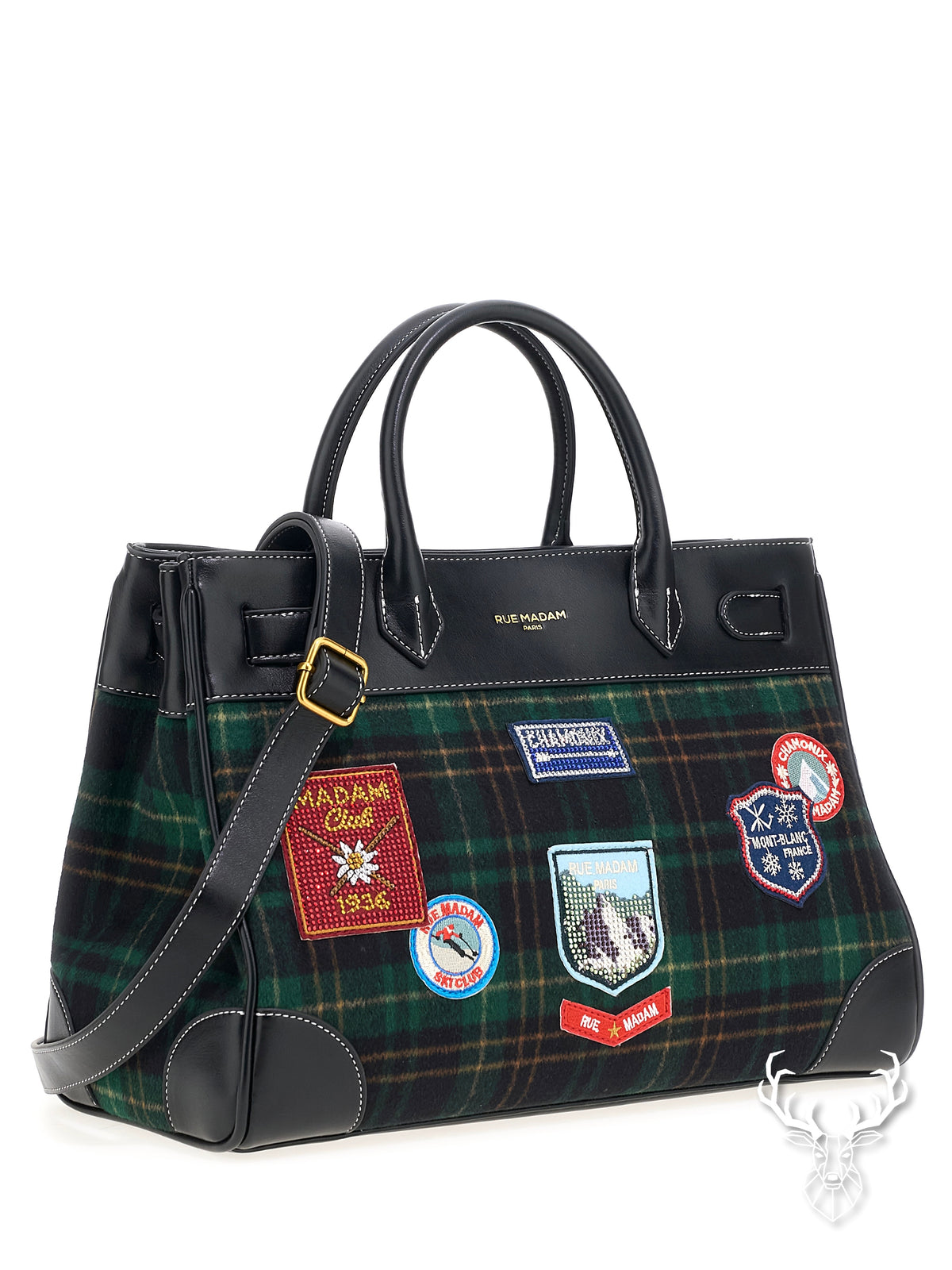 Chamonix Tote Tartan Green Rue Madam Paris