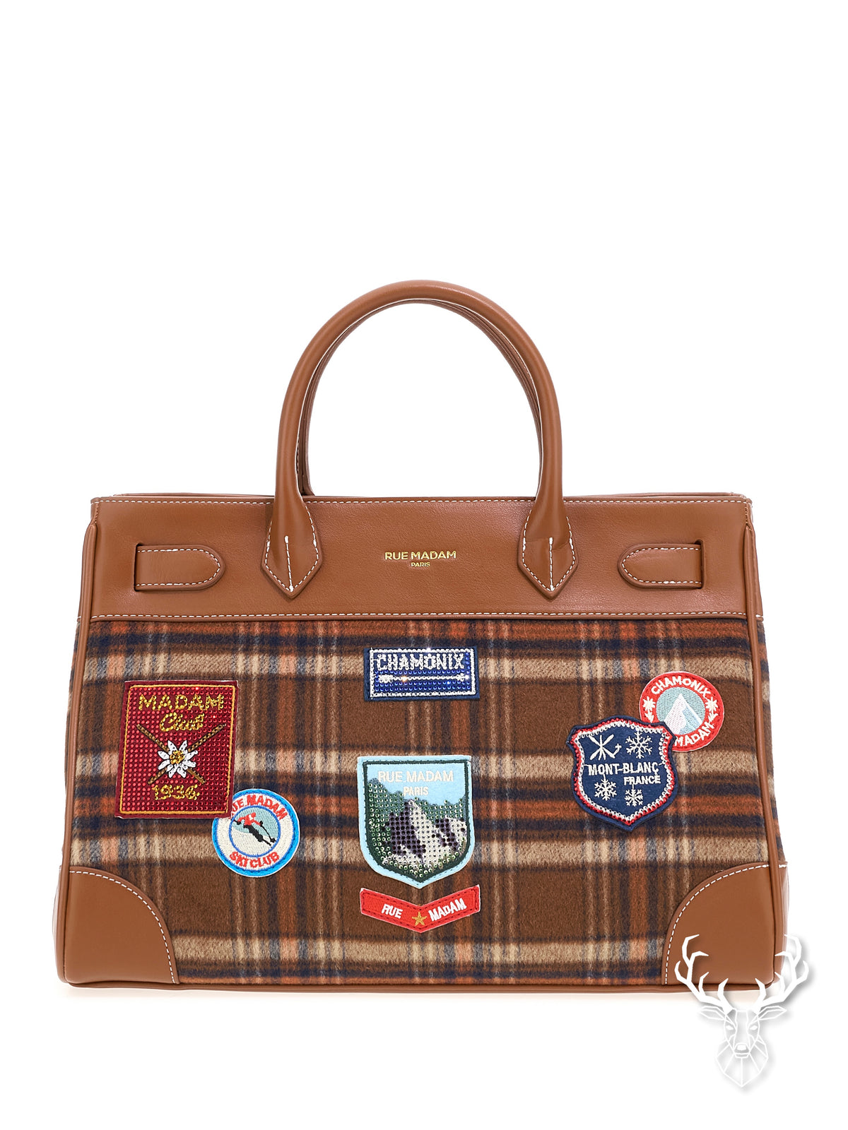 Chamonix Tote Tartan Orange Rue Madam Paris