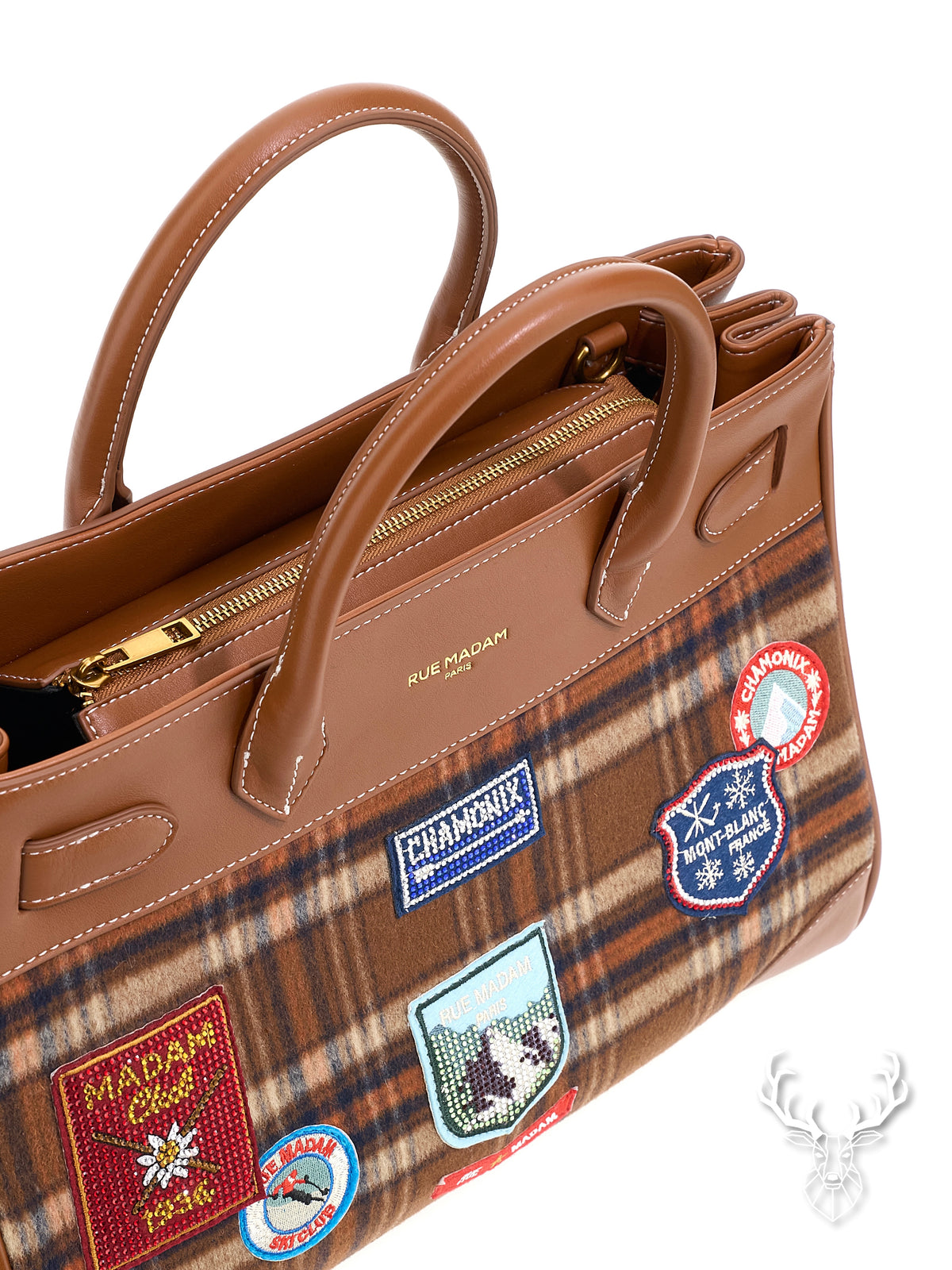 Chamonix Tote Tartan Orange Rue Madam Paris