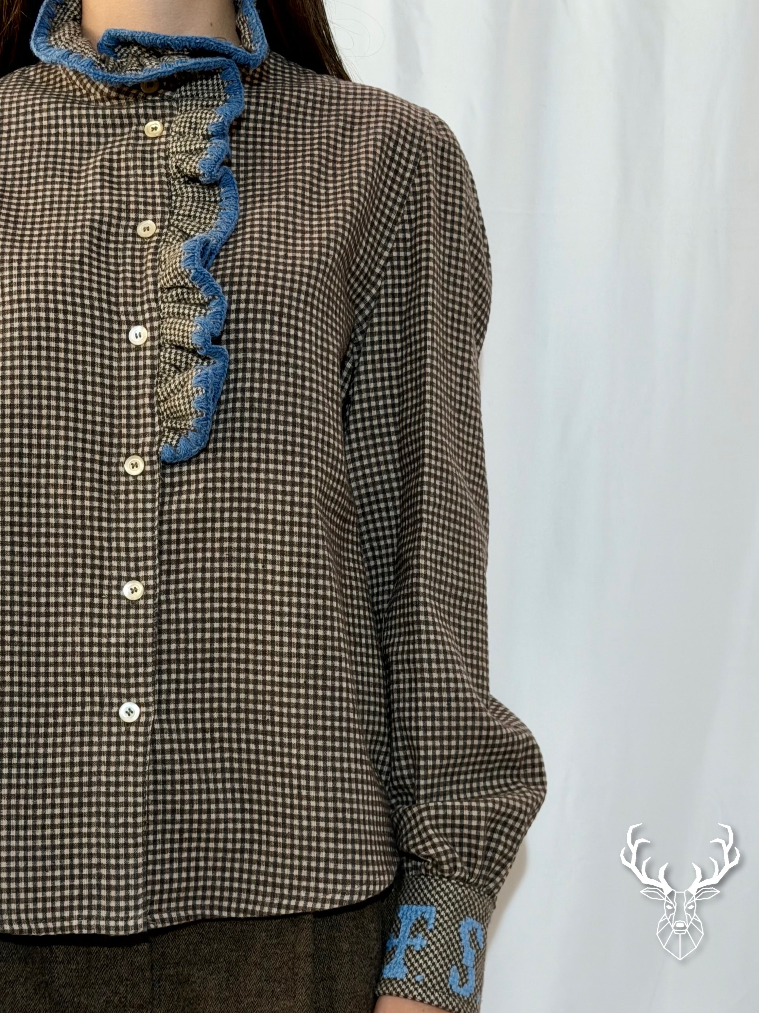 Camicia Microvichy con Gala Front Street