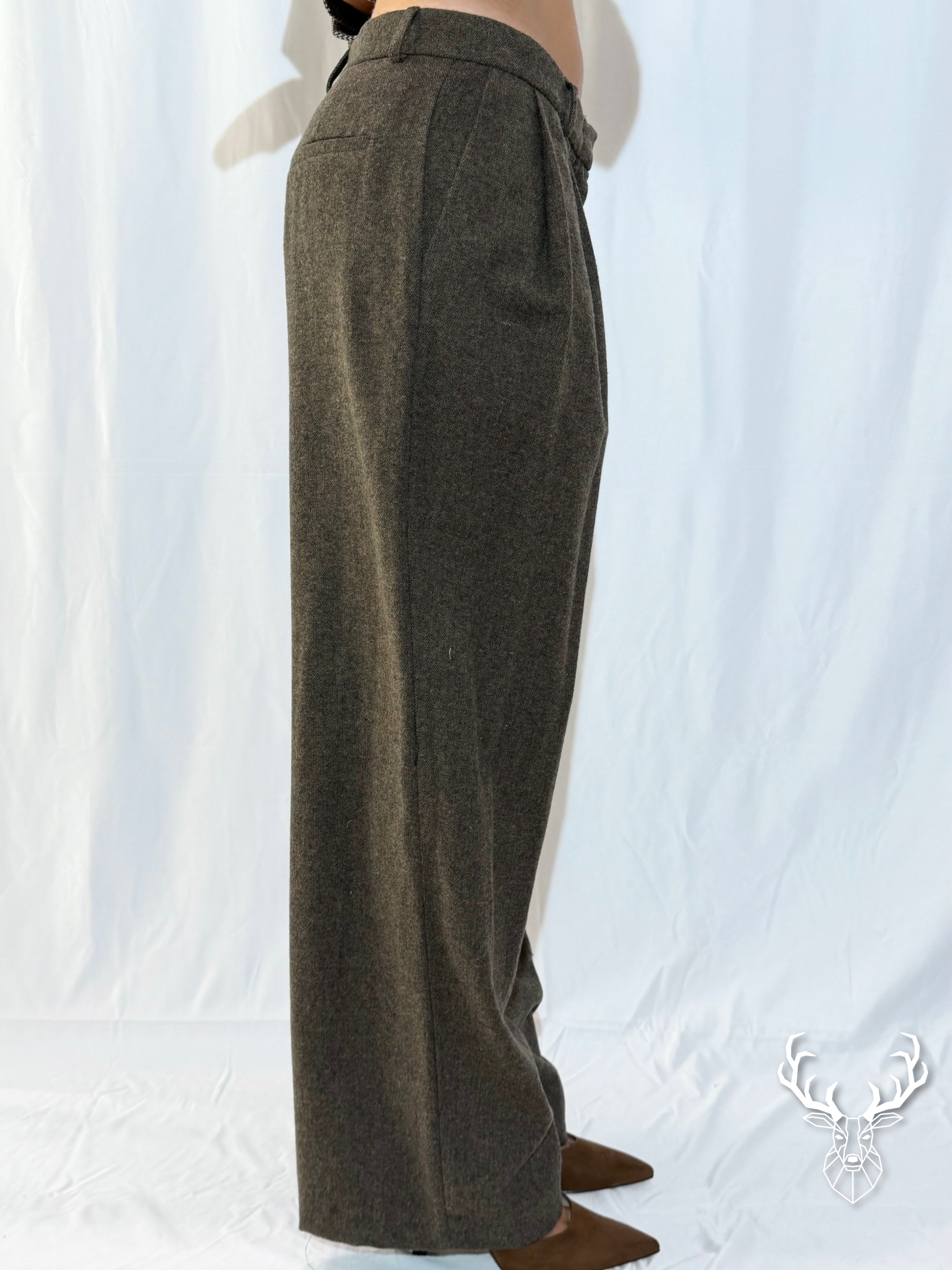 Pantalone a Spina di Pesce Front Street