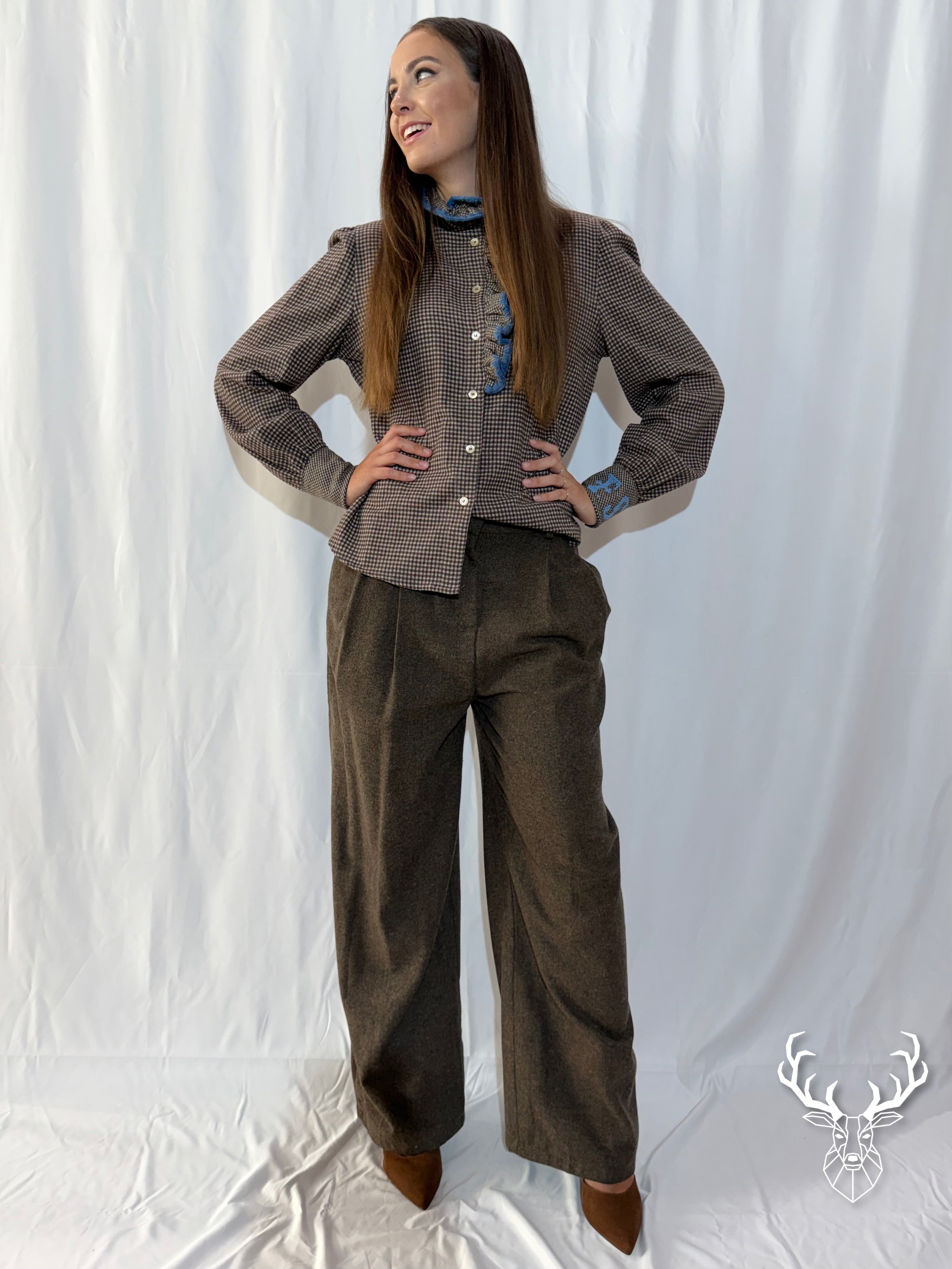 Pantalone a Spina di Pesce Front Street