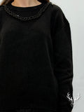 Maglione Collana Gioiello Nero Odi Et Amo