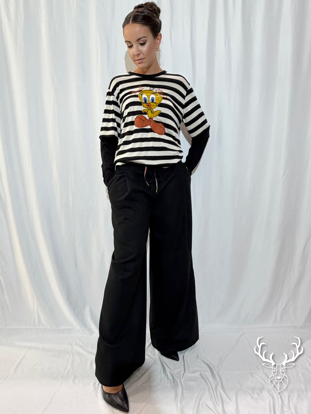 T-shirt Riga Manica Lunga Looney Tunes Front Street