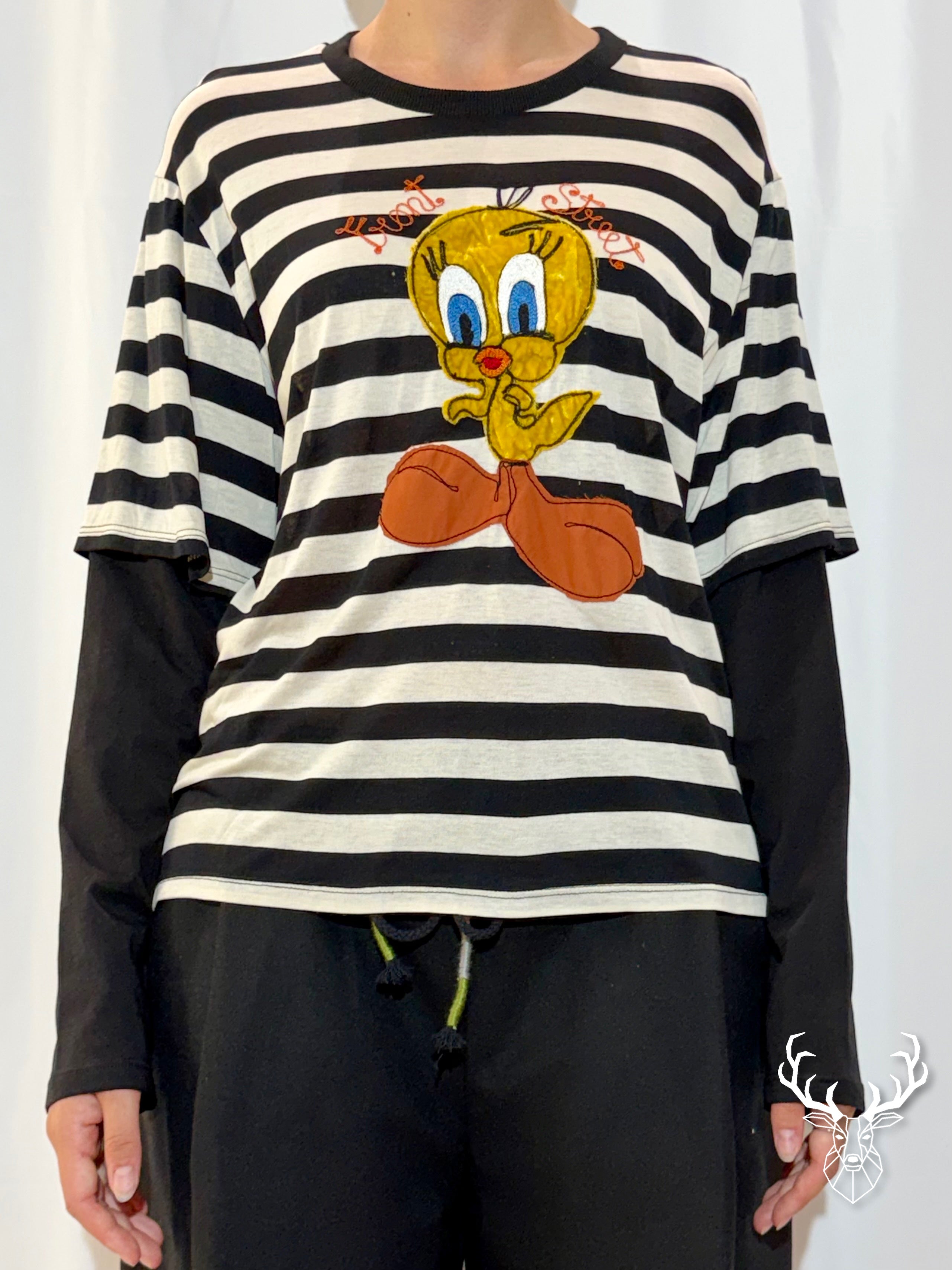 T-shirt Riga Manica Lunga Looney Tunes Front Street