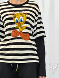 T-shirt Riga Manica Lunga Looney Tunes Front Street