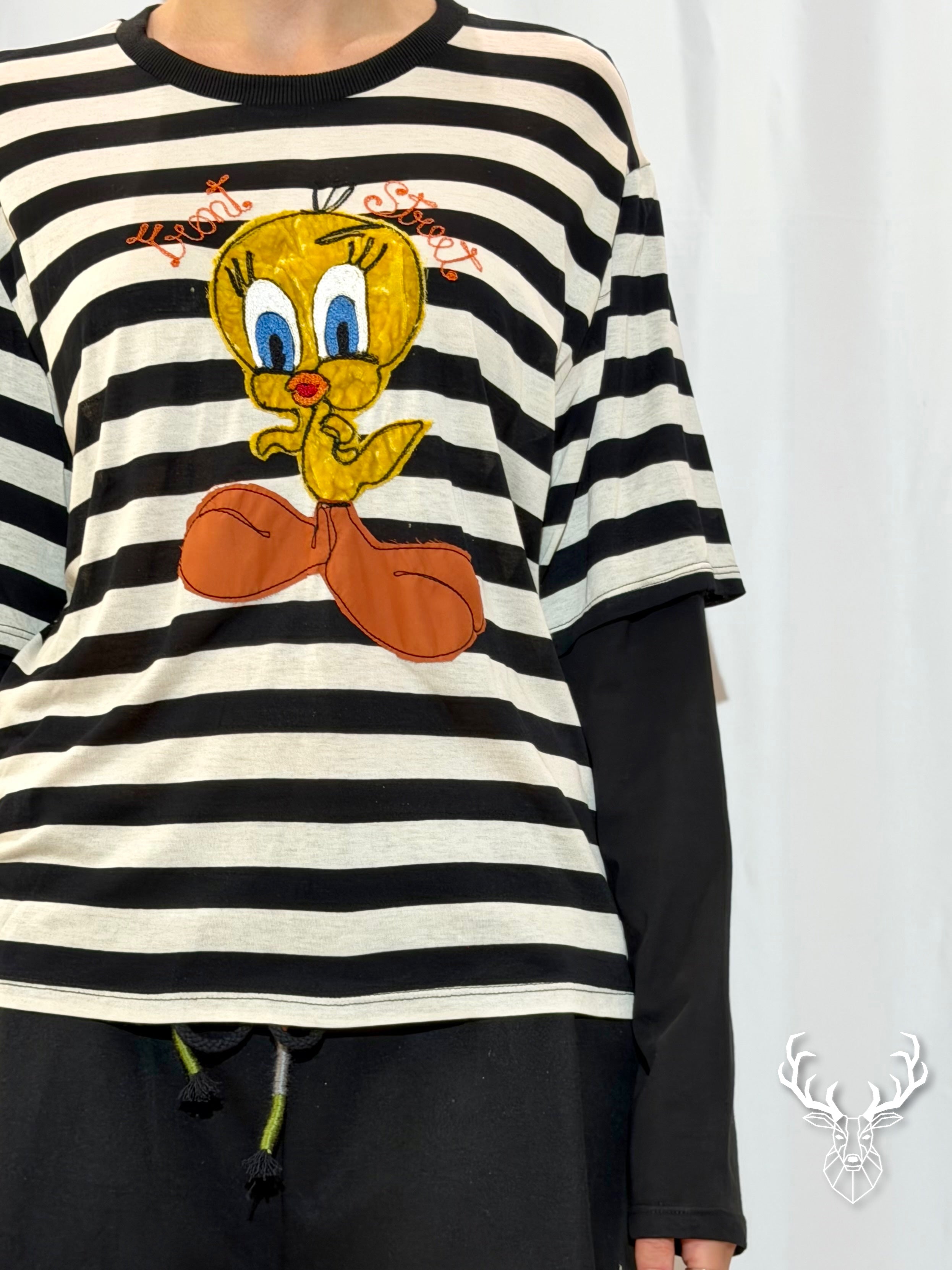 T-shirt Riga Manica Lunga Looney Tunes Front Street