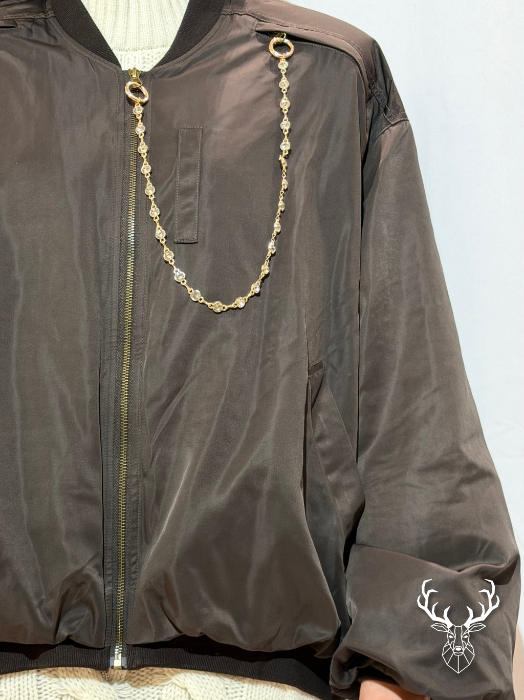 Bomber Oversize Gioiello Marrone Odi Et Amo