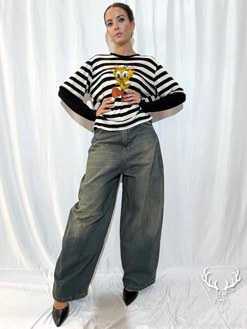 Balloon Fit Denim Front Street