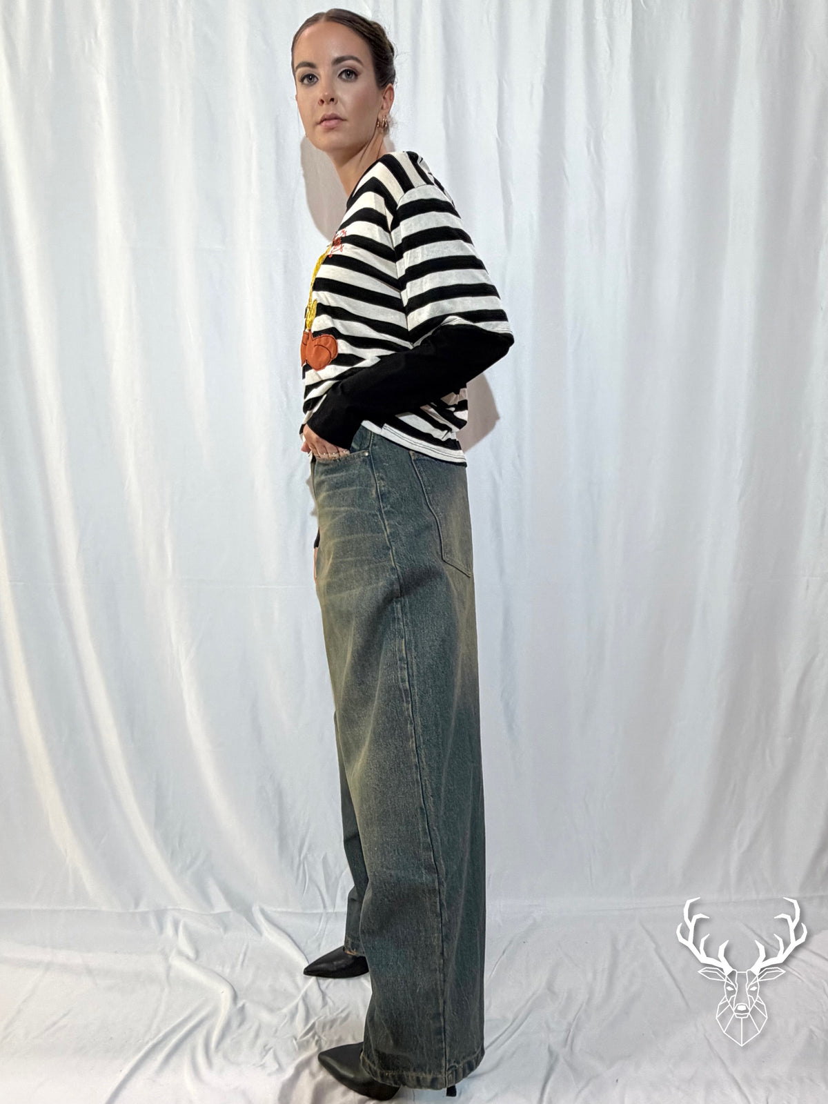 Balloon Fit Denim Front Street