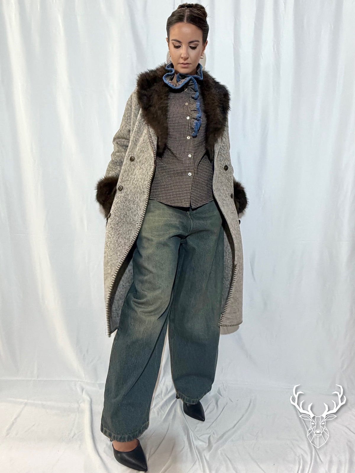 Cappotto Lungo Handmade con Pelliccia Front Street