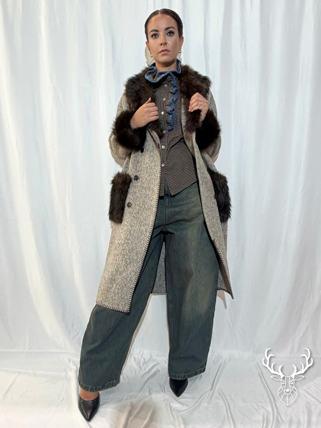 Cappotto Lungo Handmade con Pelliccia Front Street