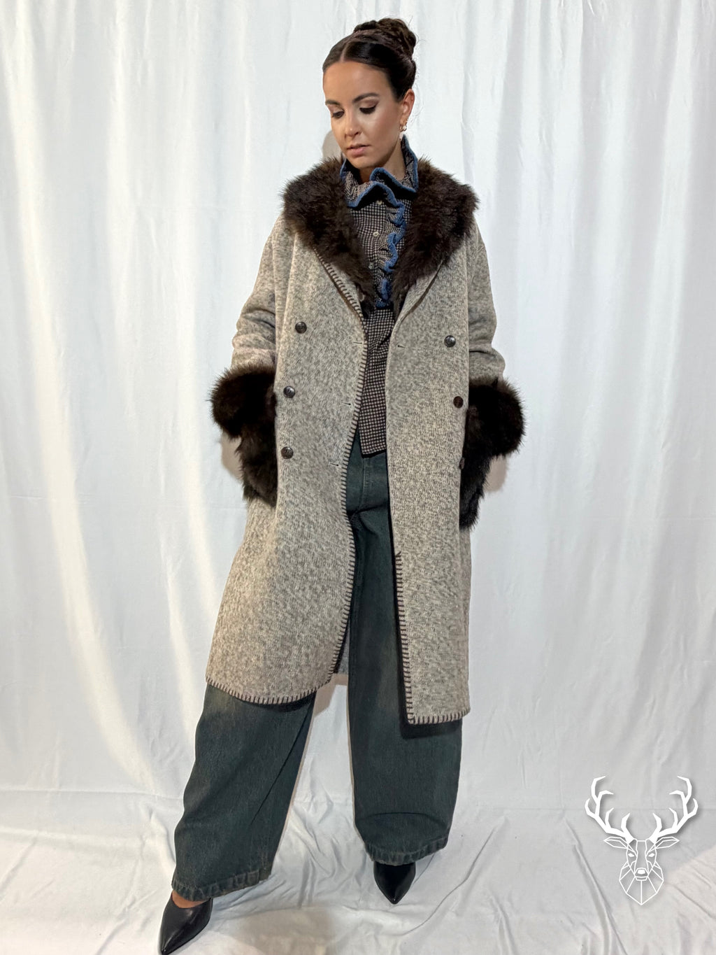 Cappotto Lungo Handmade con Pelliccia Front Street