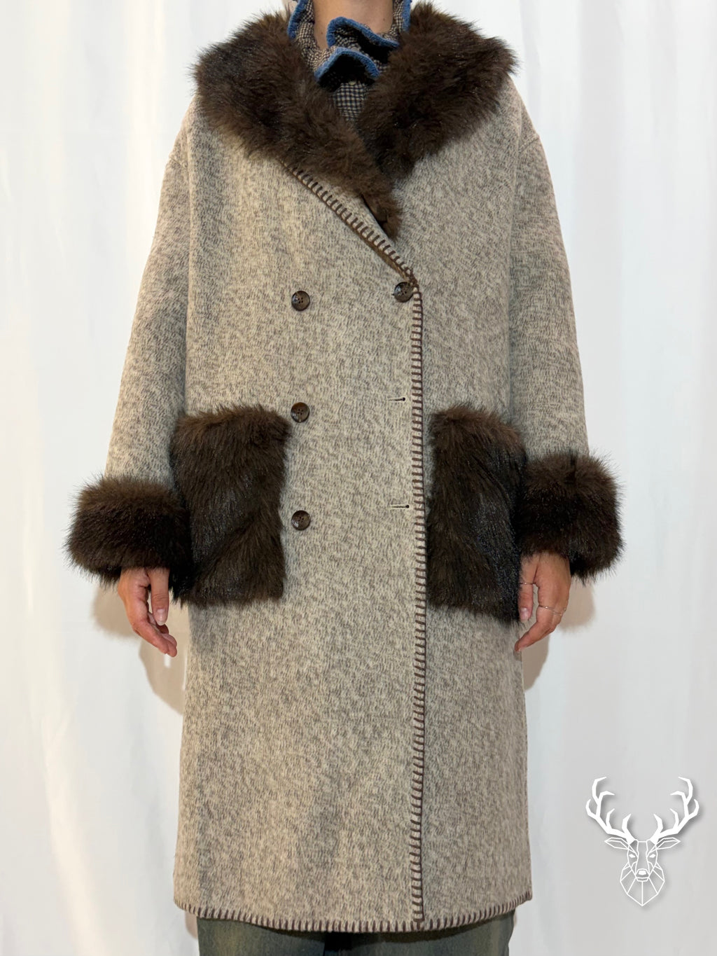 Cappotto Lungo Handmade con Pelliccia Front Street