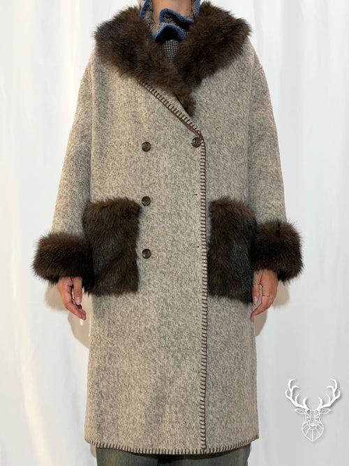 Cappotto Lungo Handmade con Pelliccia Front Street