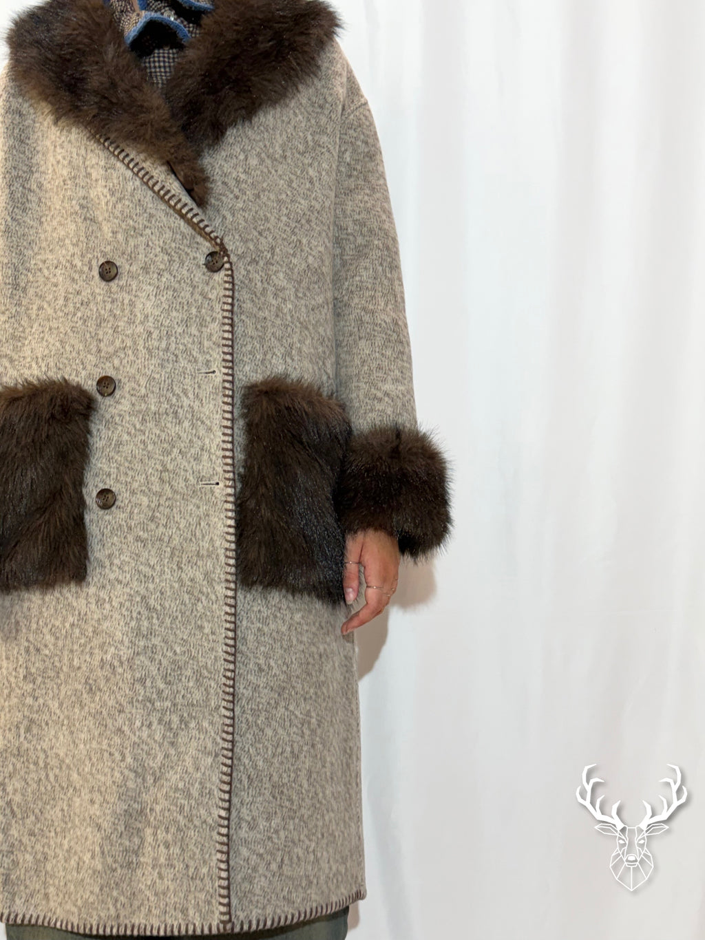 Cappotto Lungo Handmade con Pelliccia Front Street