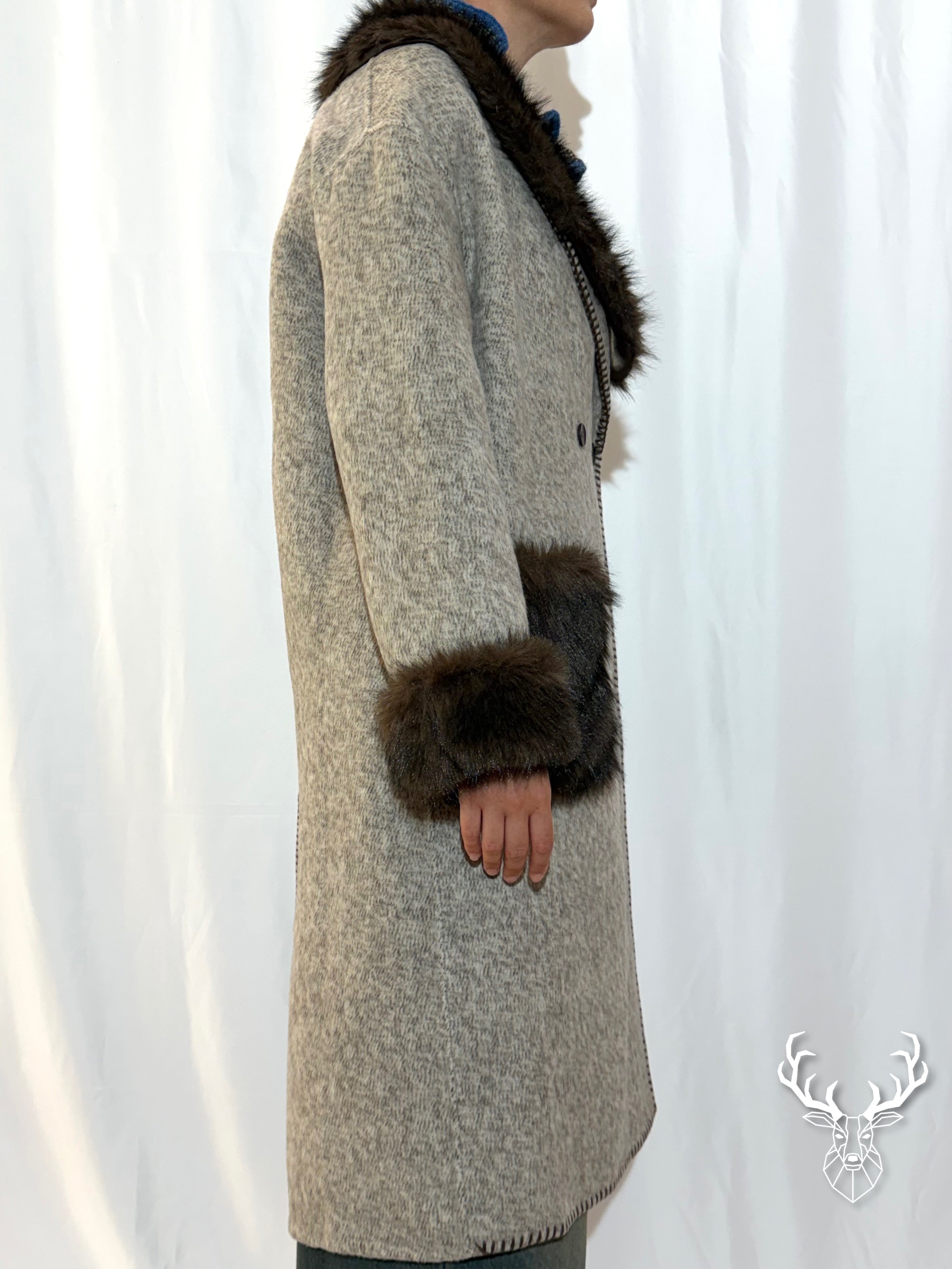 Cappotto Lungo Handmade con Pelliccia Front Street