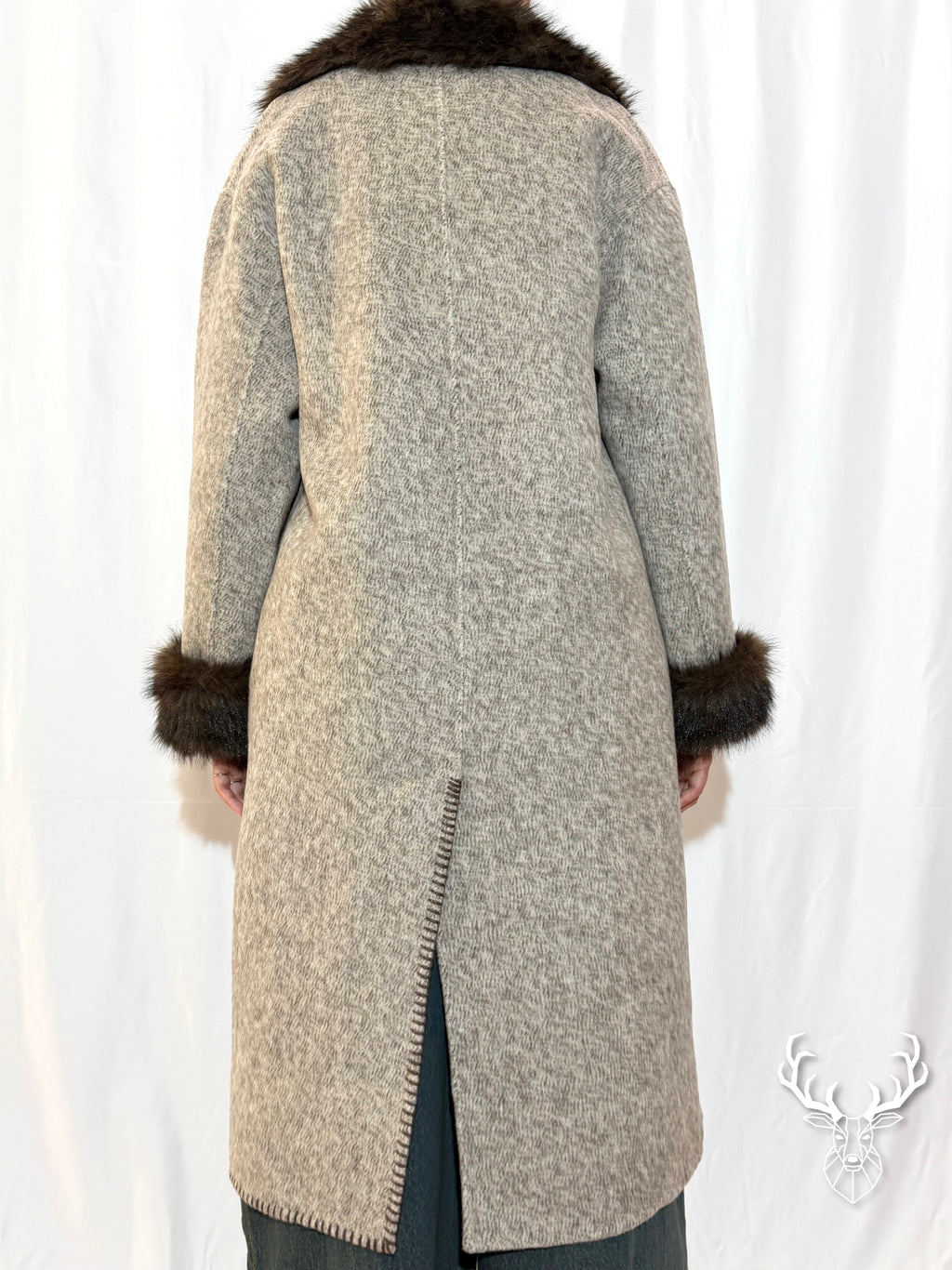 Cappotto Lungo Handmade con Pelliccia Front Street