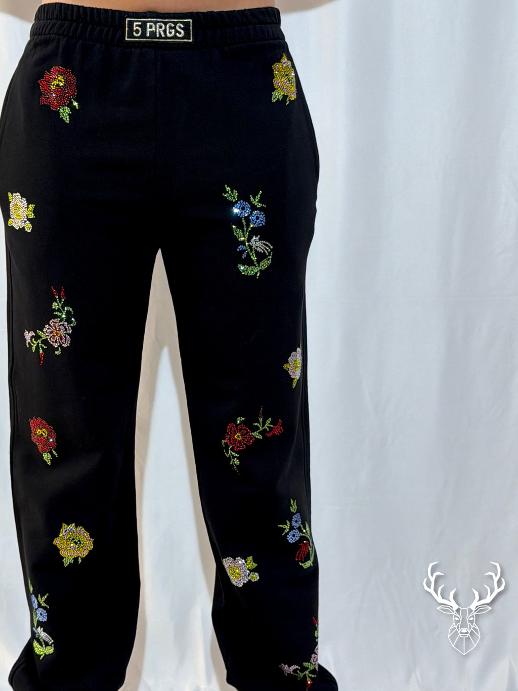 Pantalone Tuta Nero Strass 5Progress