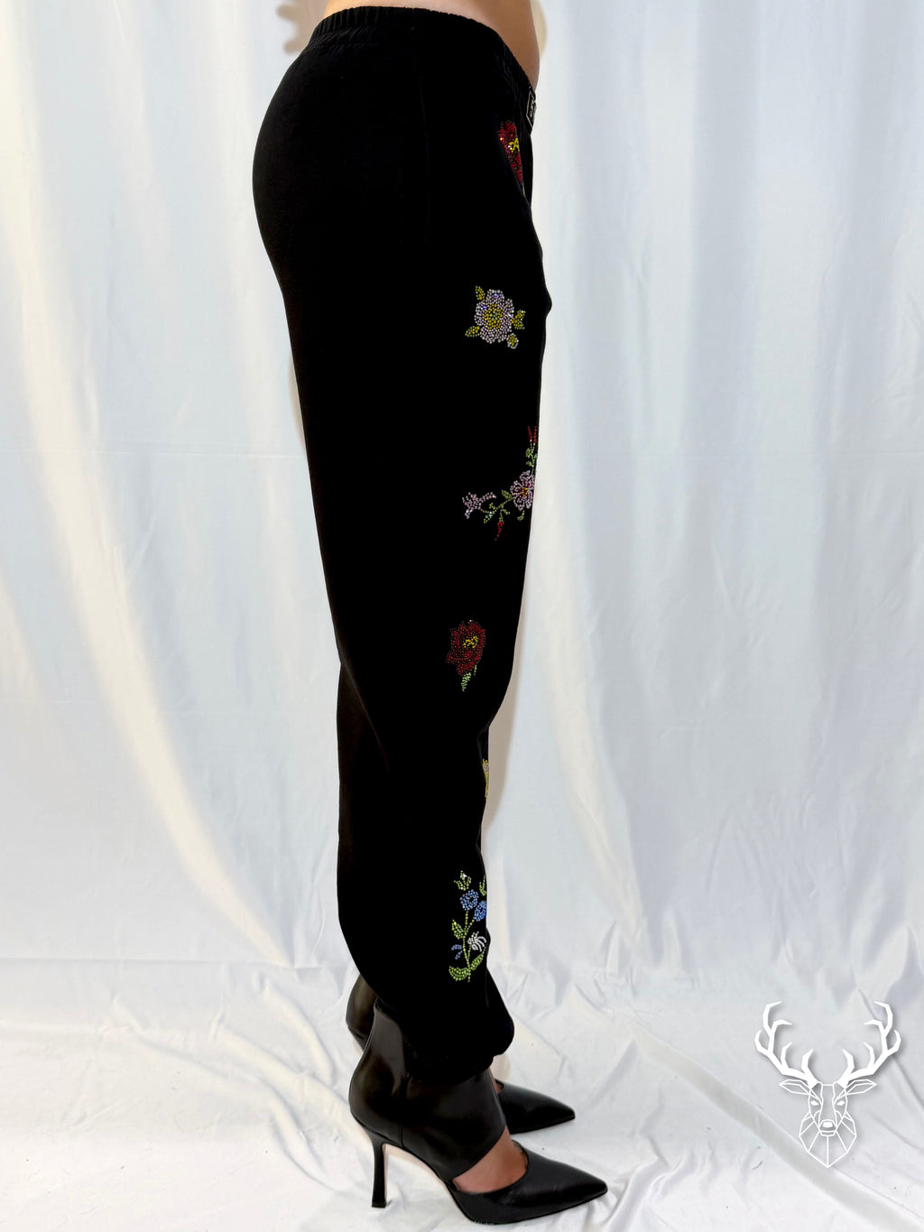 Pantalone Tuta Nero Strass 5Progress