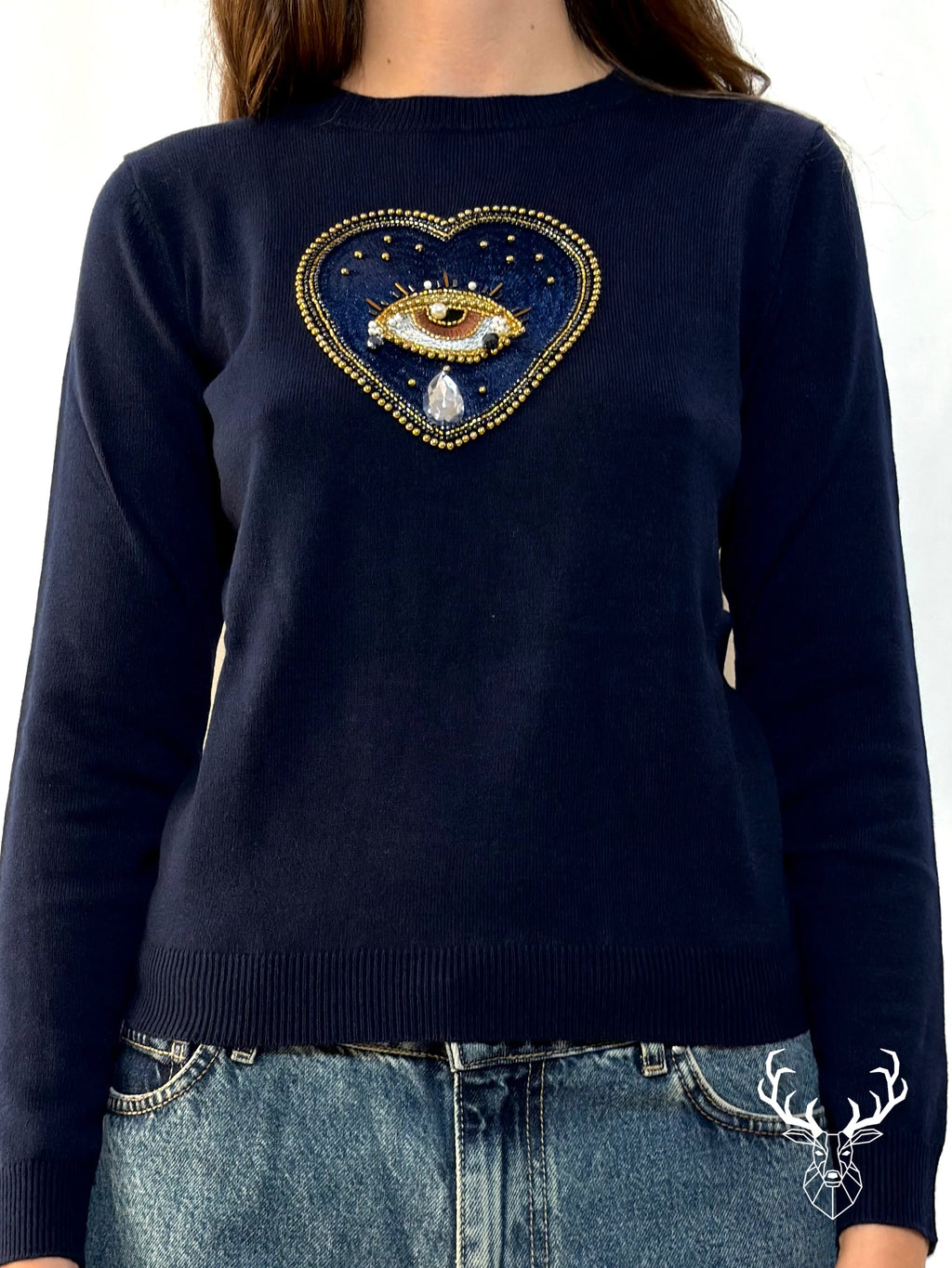 Maglioncino Lisa Heart Blu Il Thè Delle 5
