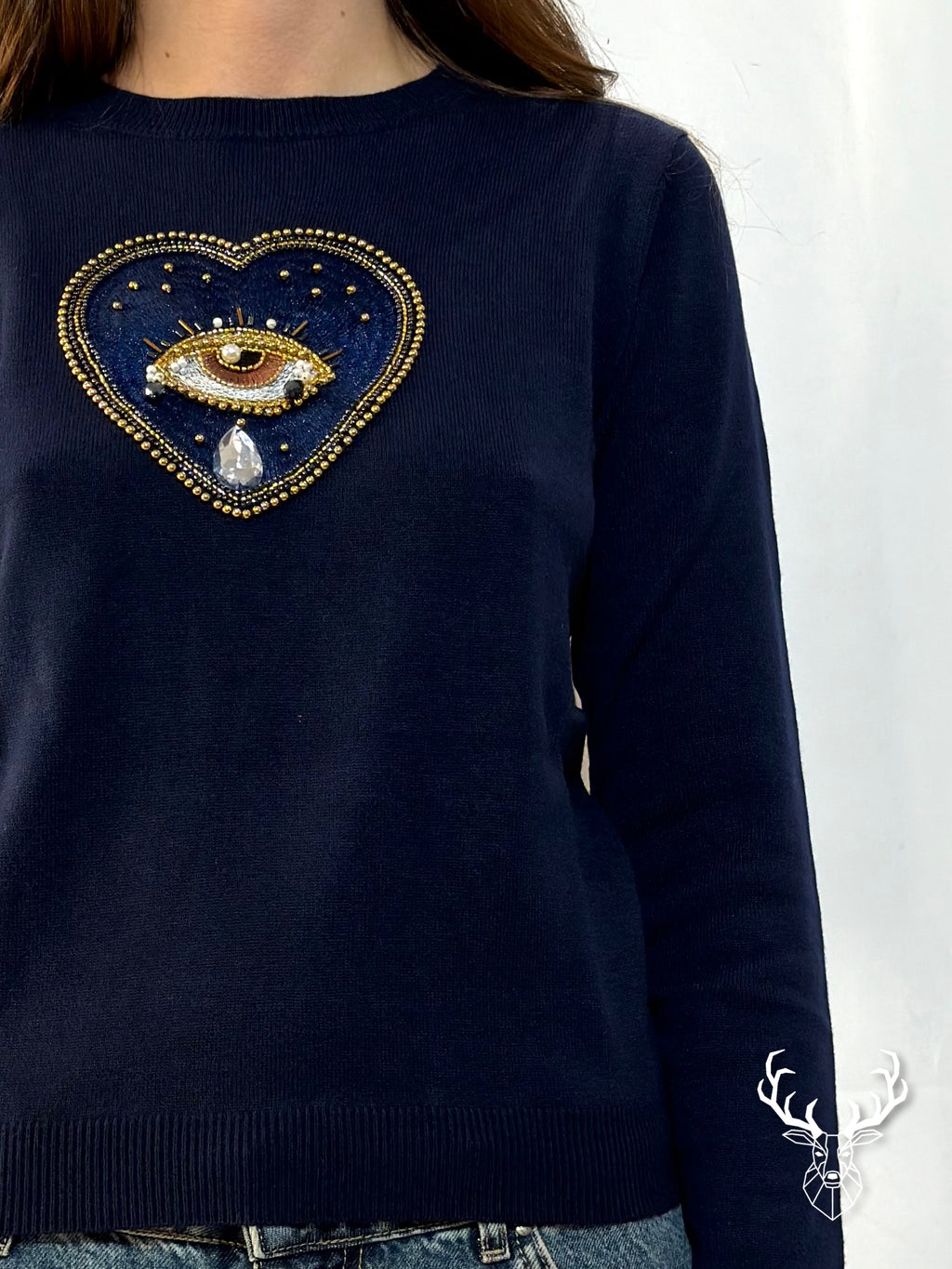 Maglioncino Lisa Heart Blu Il Thè Delle 5