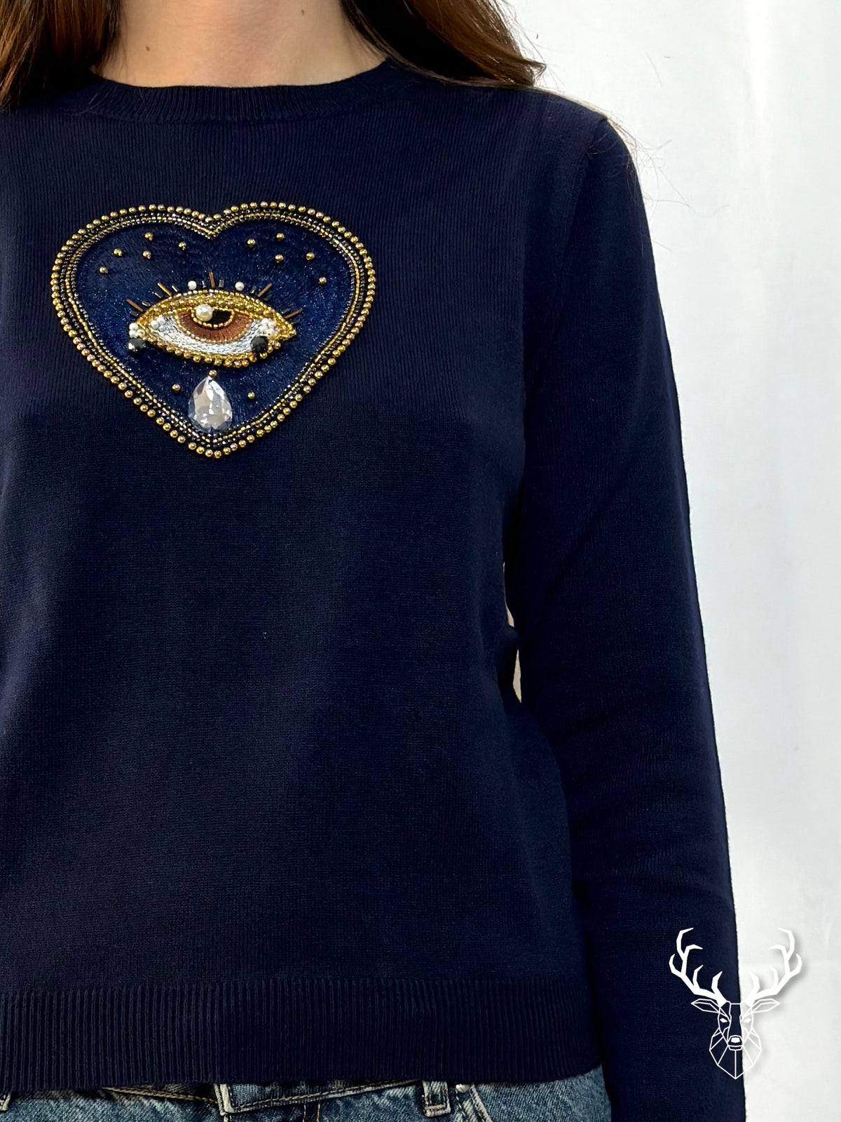Maglioncino Lisa Heart Blu Il Thè Delle 5