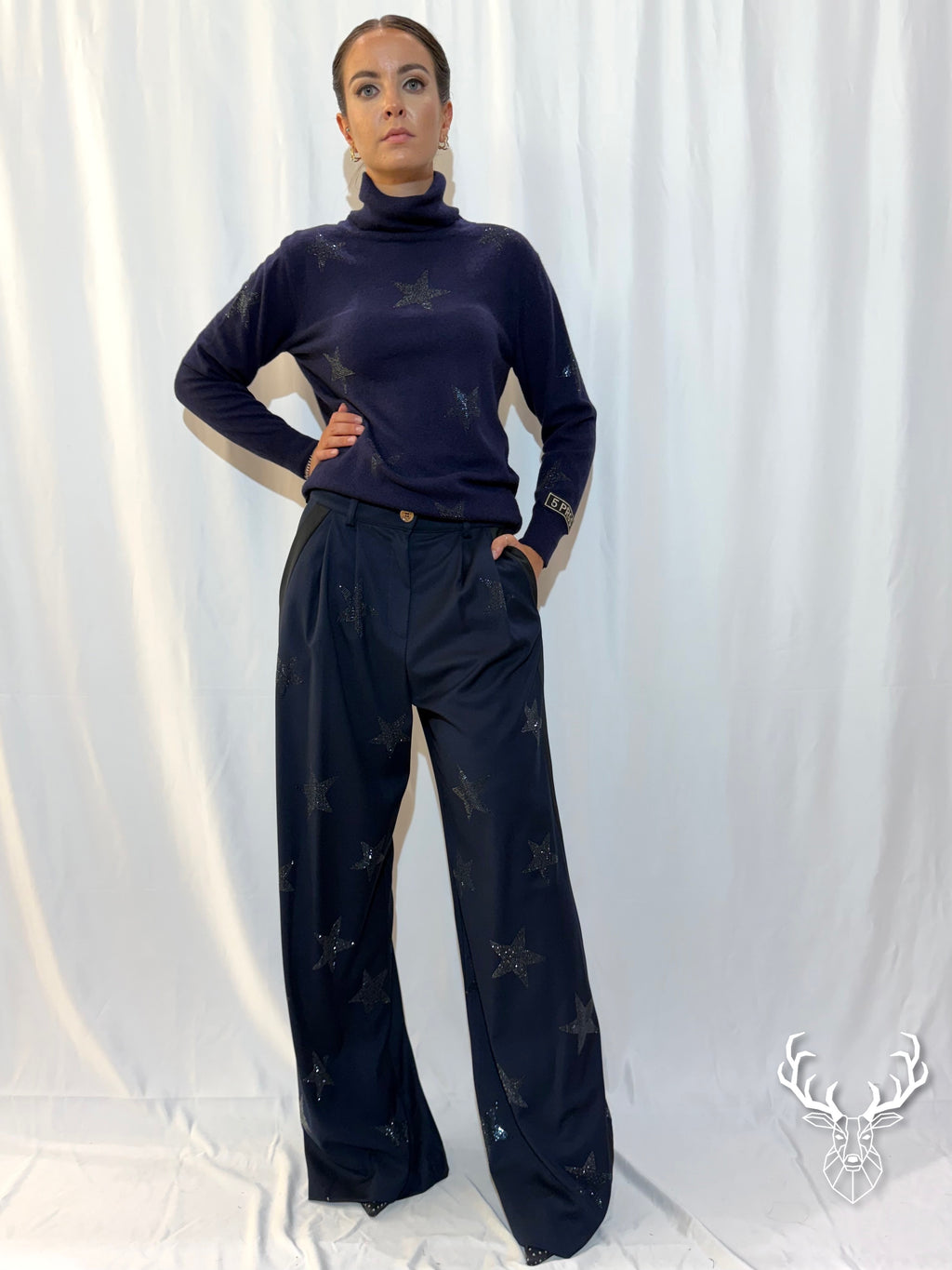 Pantalone Stelle Blue Navy 5Progress