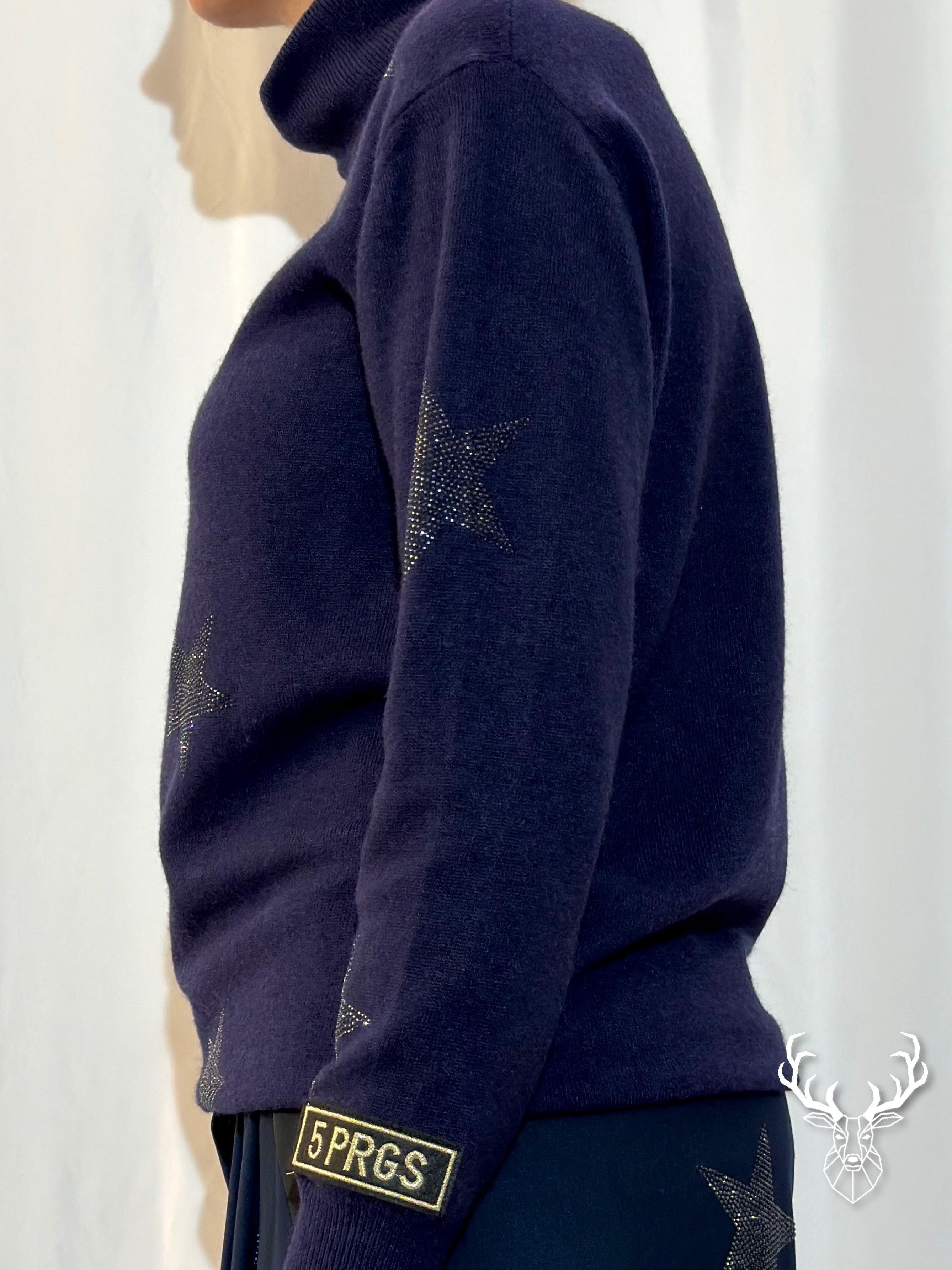 Maglioncino Lupetto Stelle Blue Navy 5Progress