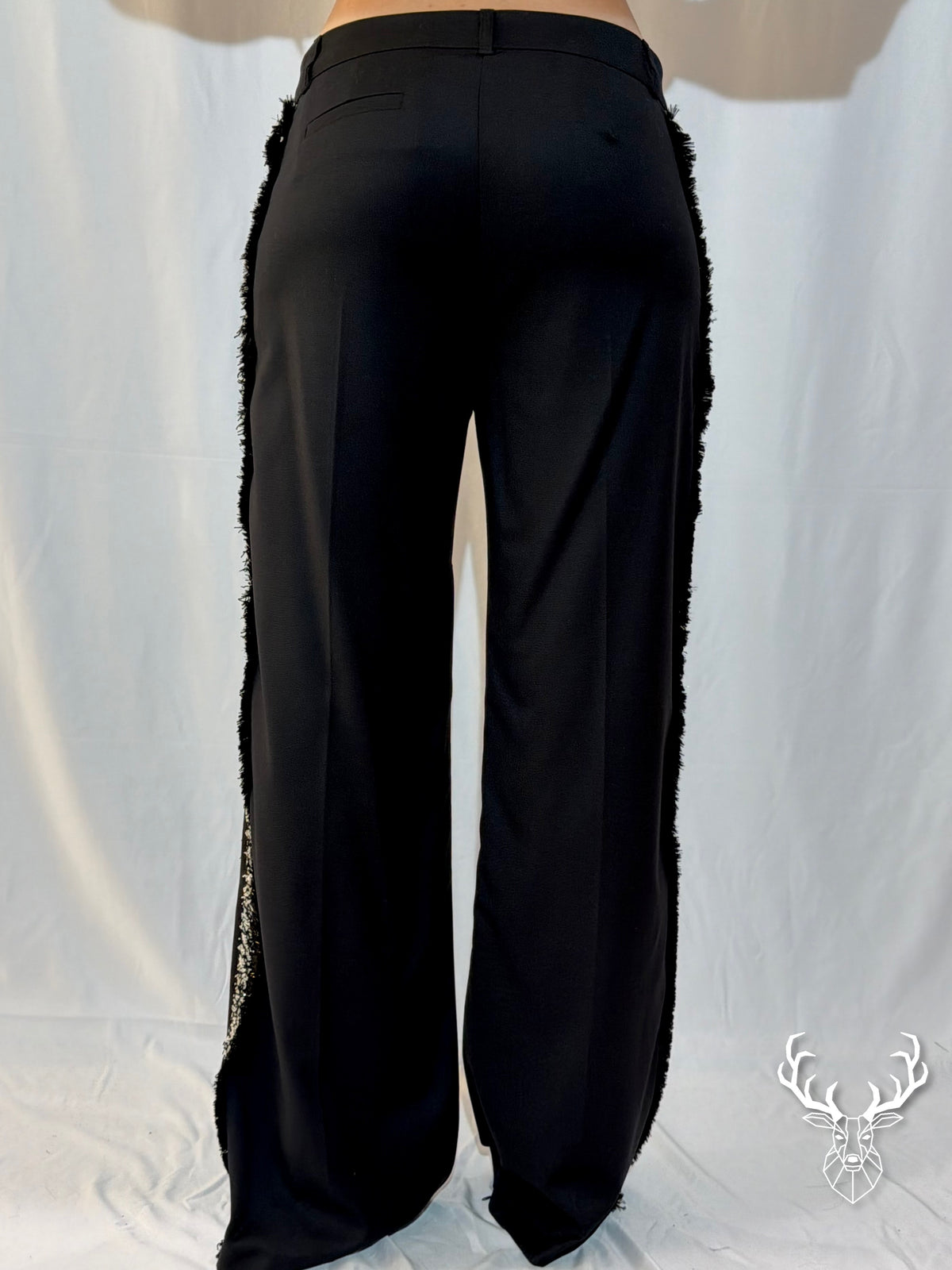 Pantalone Tweed Nero 5Progress