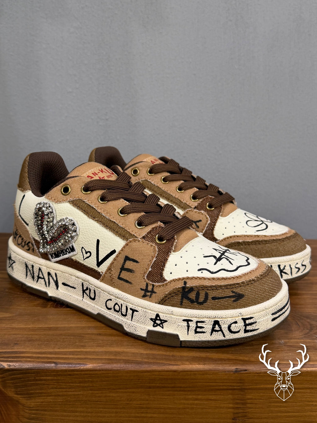 Sneaker Leather Brown Nan-Ku