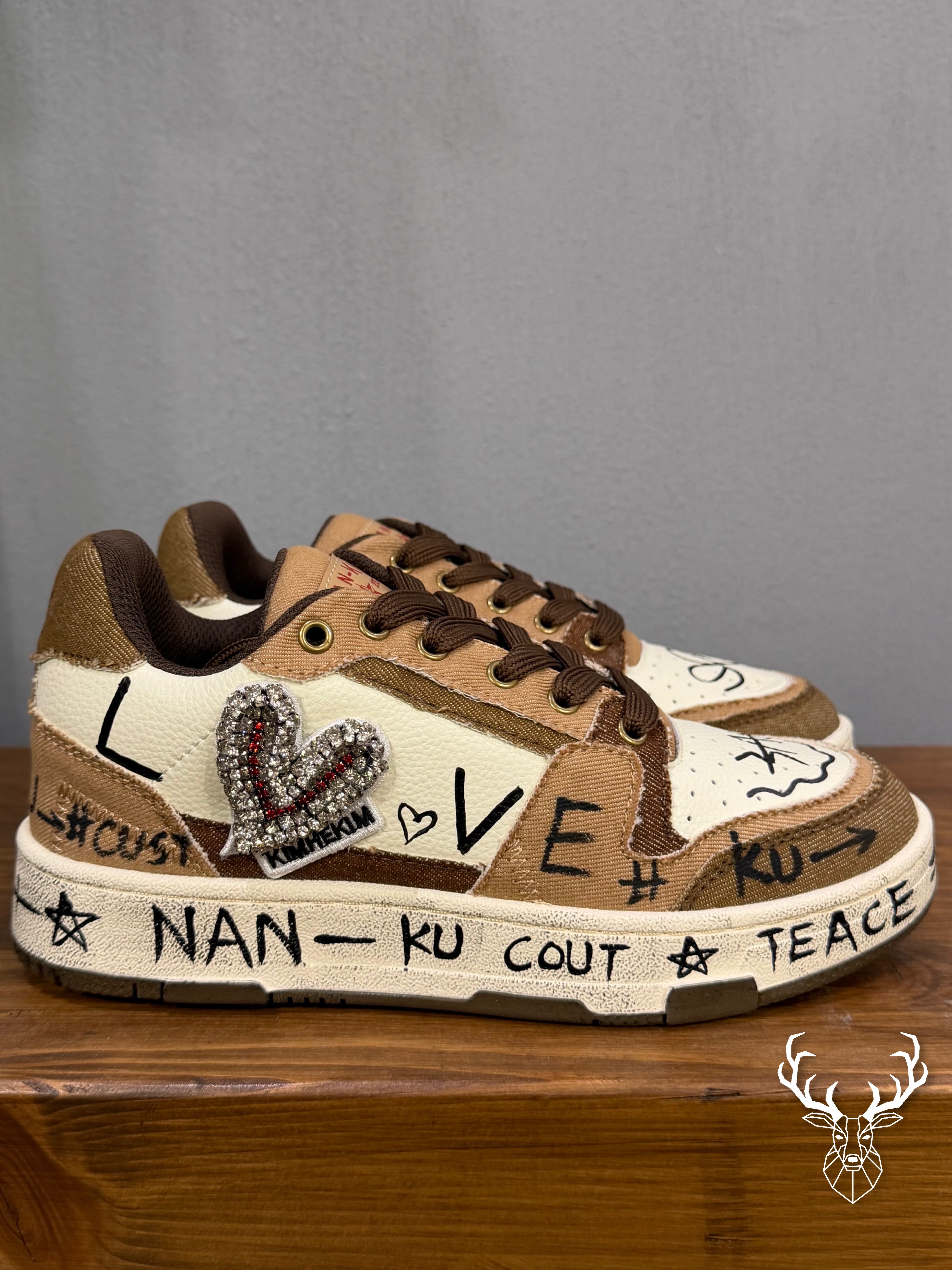 Sneaker Leather Brown Nan-Ku