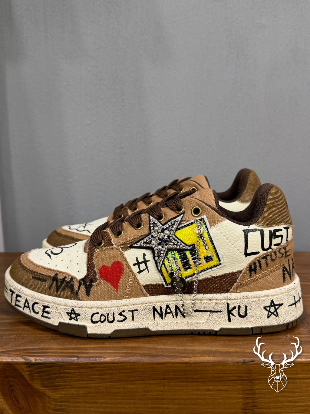 Sneaker Leather Brown Nan-Ku