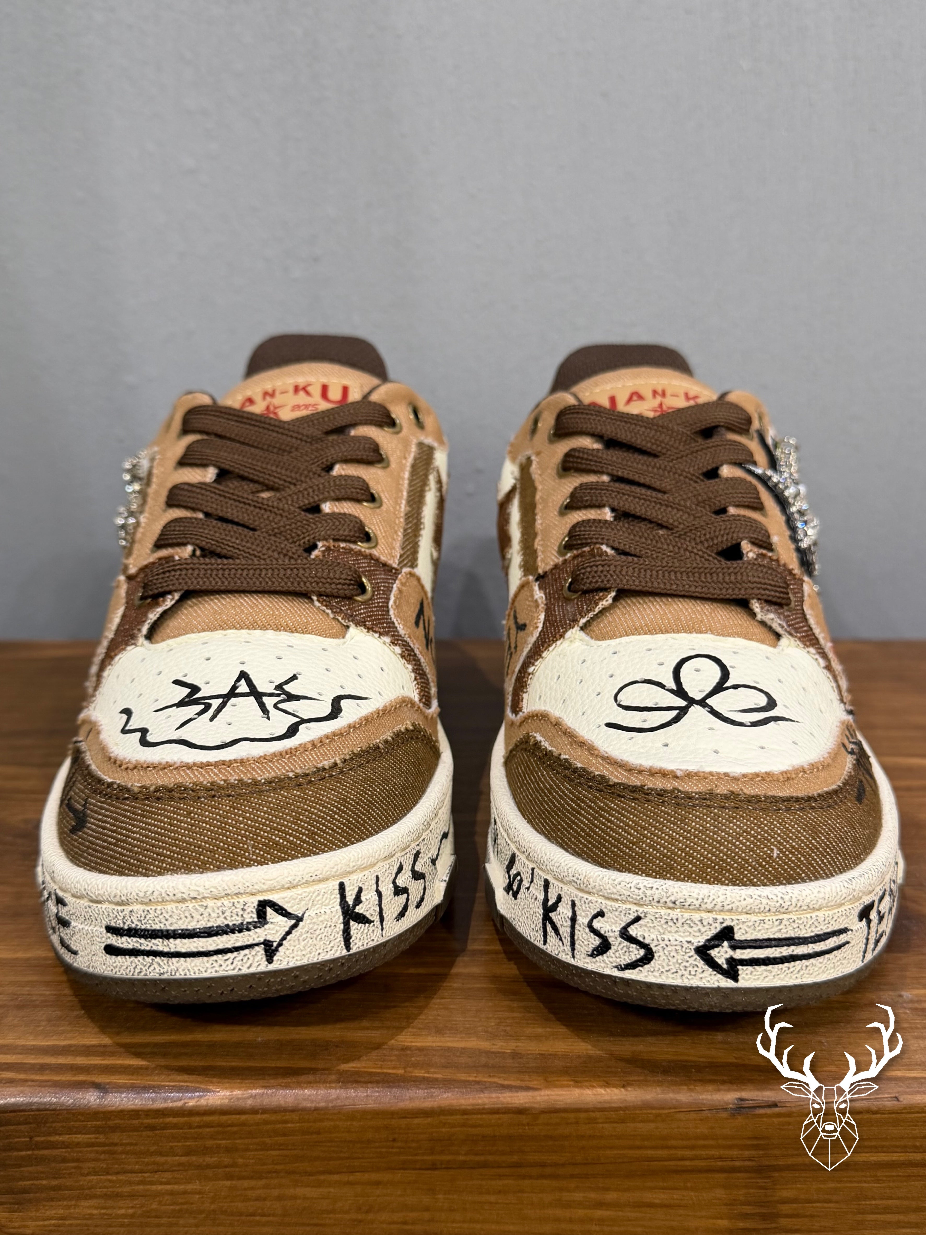 Sneaker Leather Brown Nan-Ku