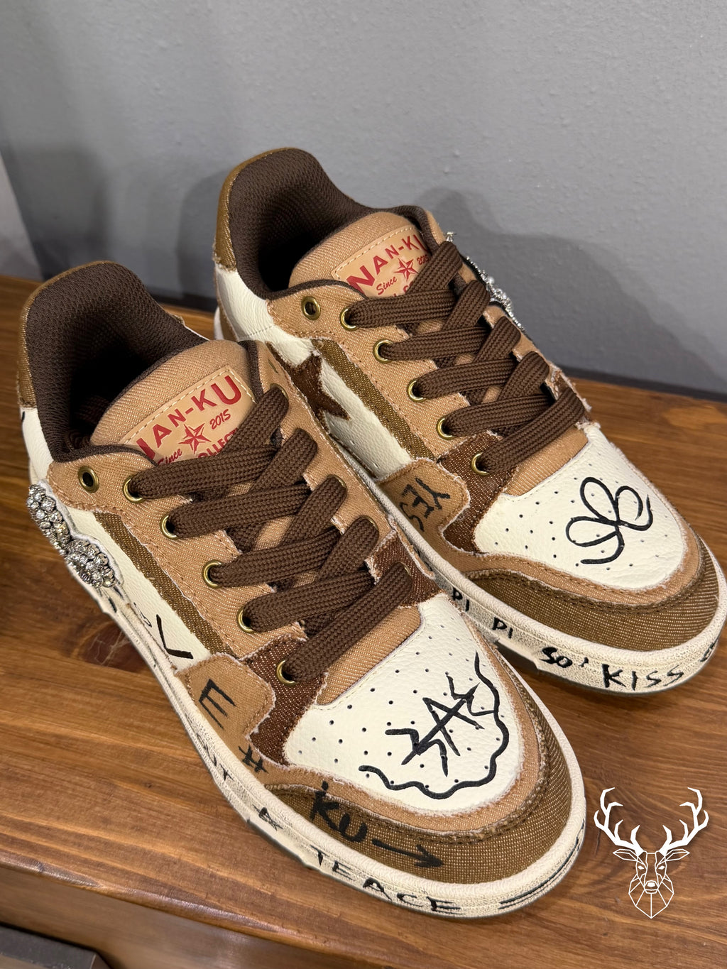 Sneaker Leather Brown Nan-Ku