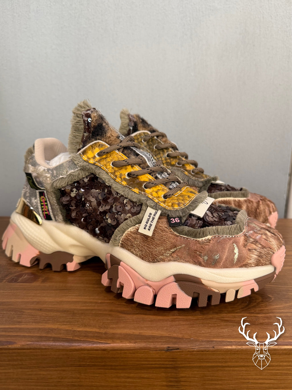 Sneaker Cozy Brown & Pink Joia Paris