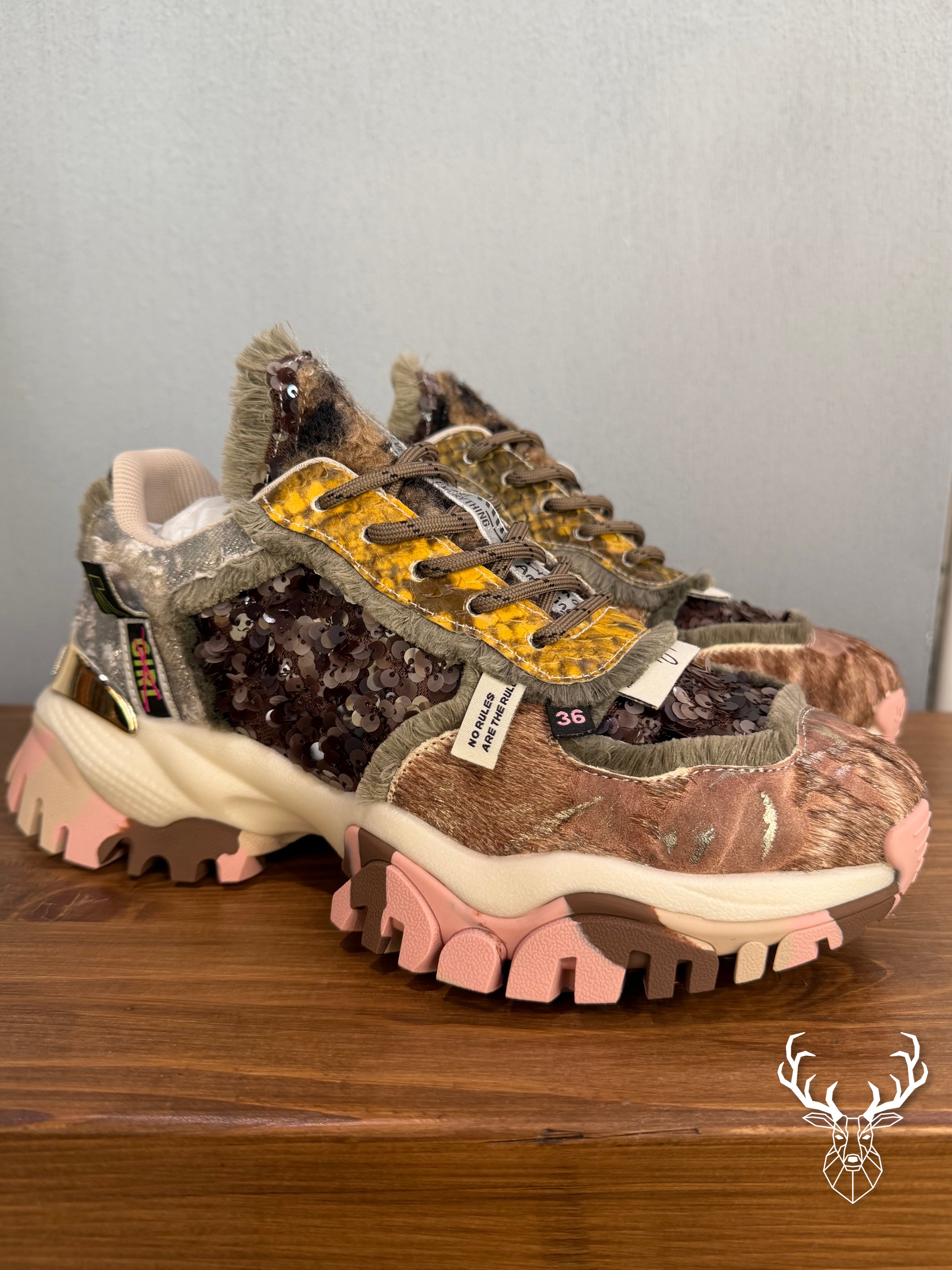 Sneaker Cozy Brown & Pink Joia Paris