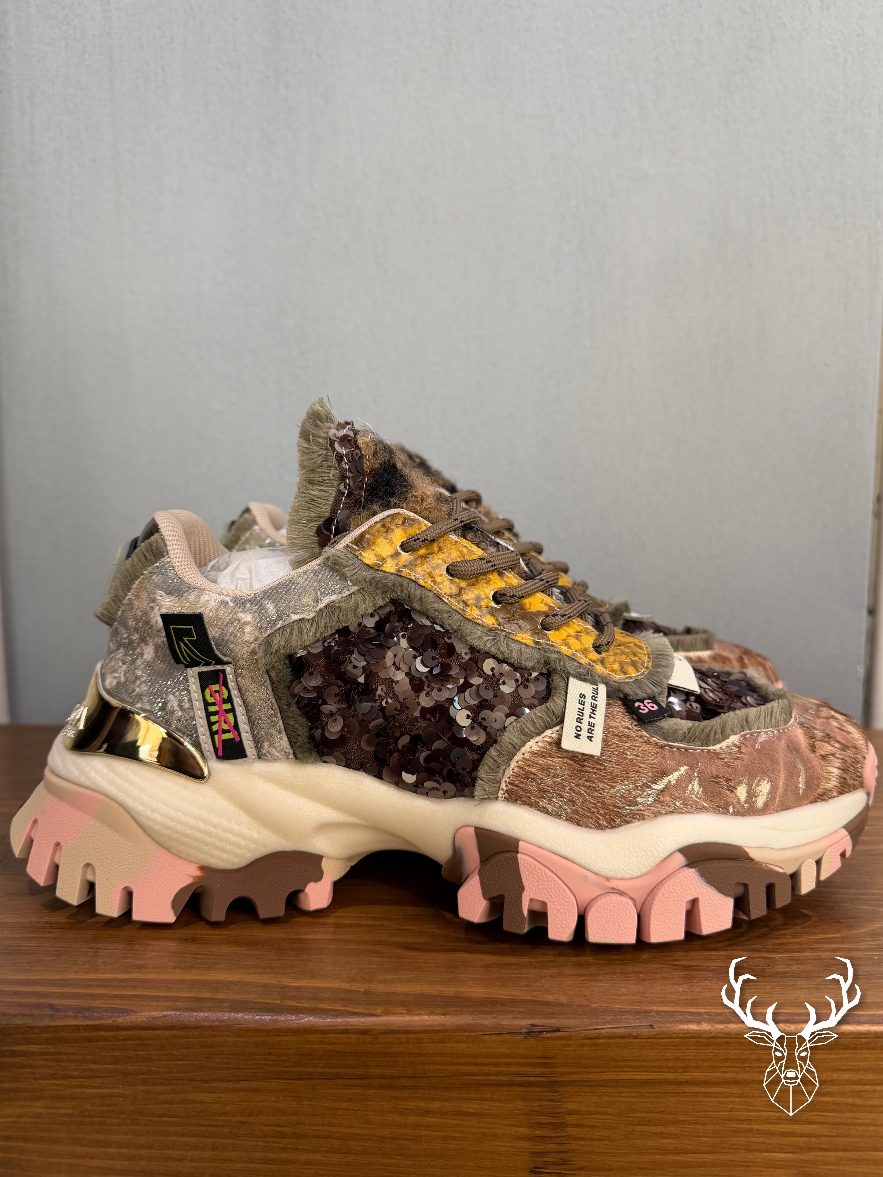Sneaker Cozy Brown & Pink Joia Paris