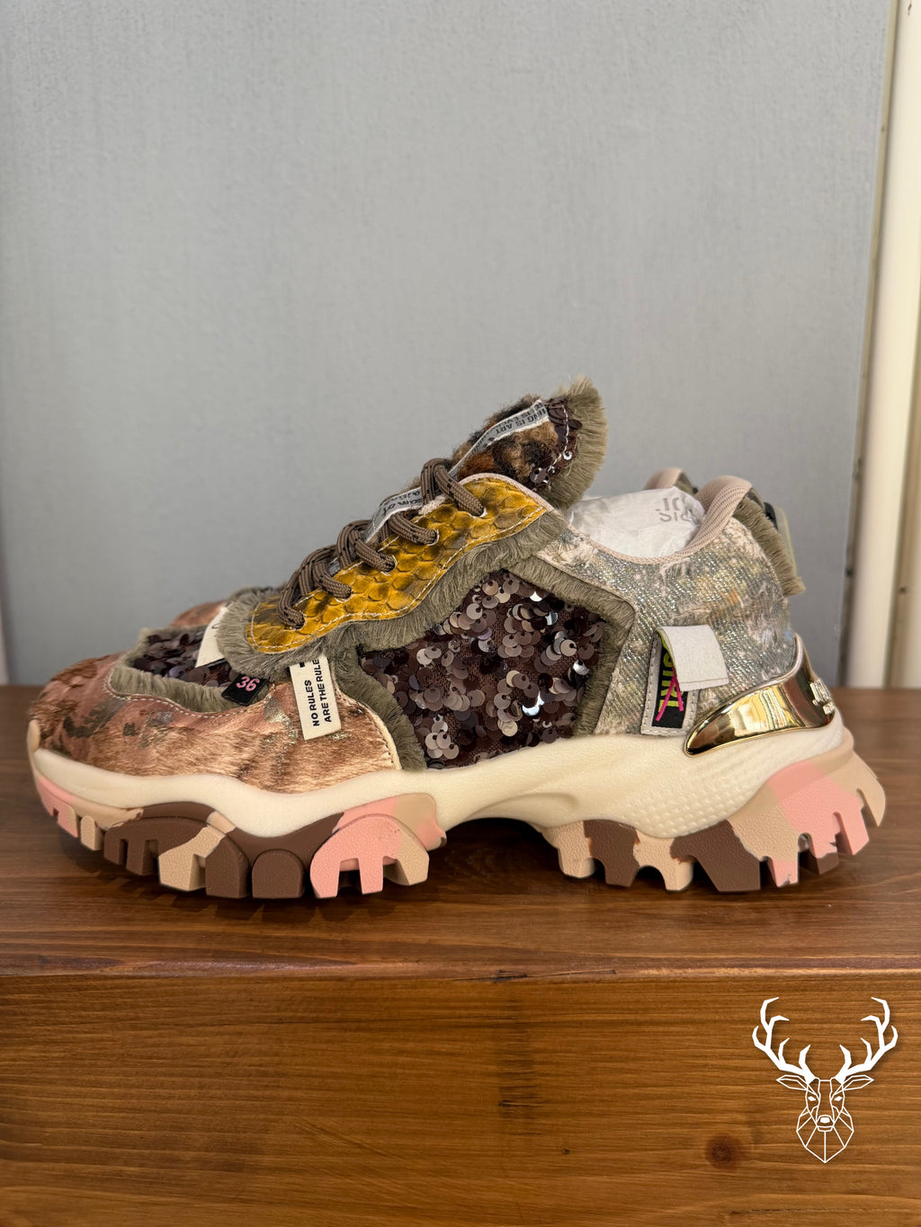 Sneaker Cozy Brown & Pink Joia Paris