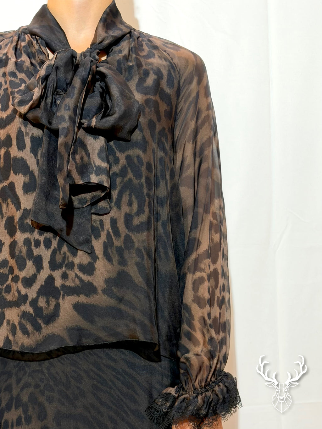 Camicia Stampa Macula Con Pizzo Pink Memories