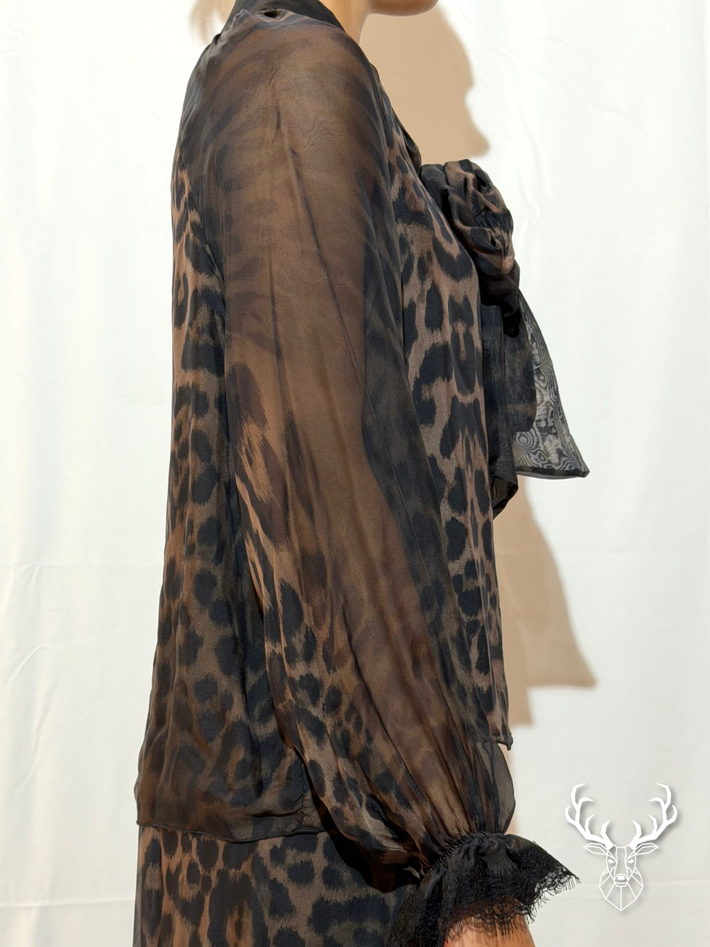 Camicia Stampa Macula Con Pizzo Pink Memories