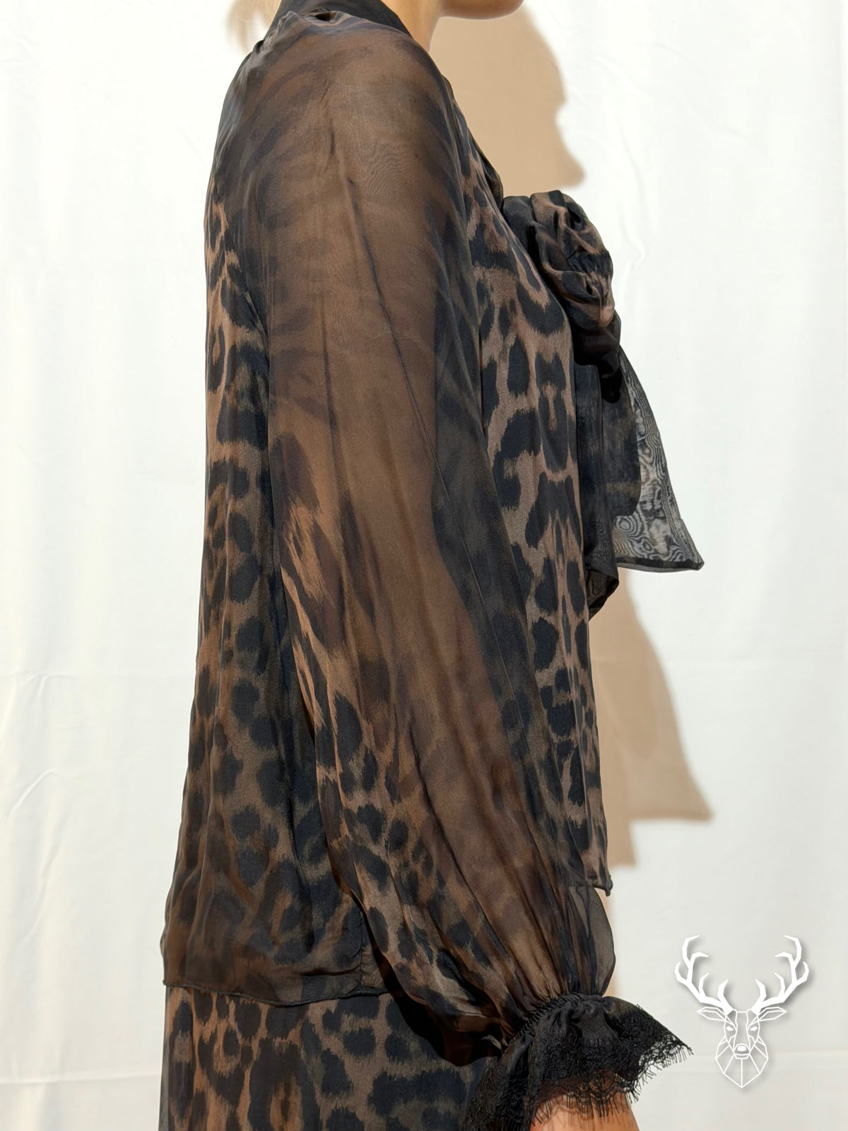 Camicia Stampa Macula Con Pizzo Pink Memories