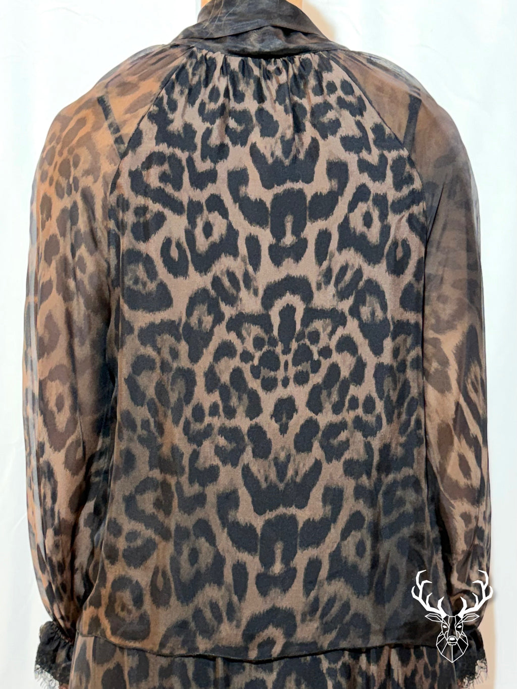 Camicia Stampa Macula Con Pizzo Pink Memories