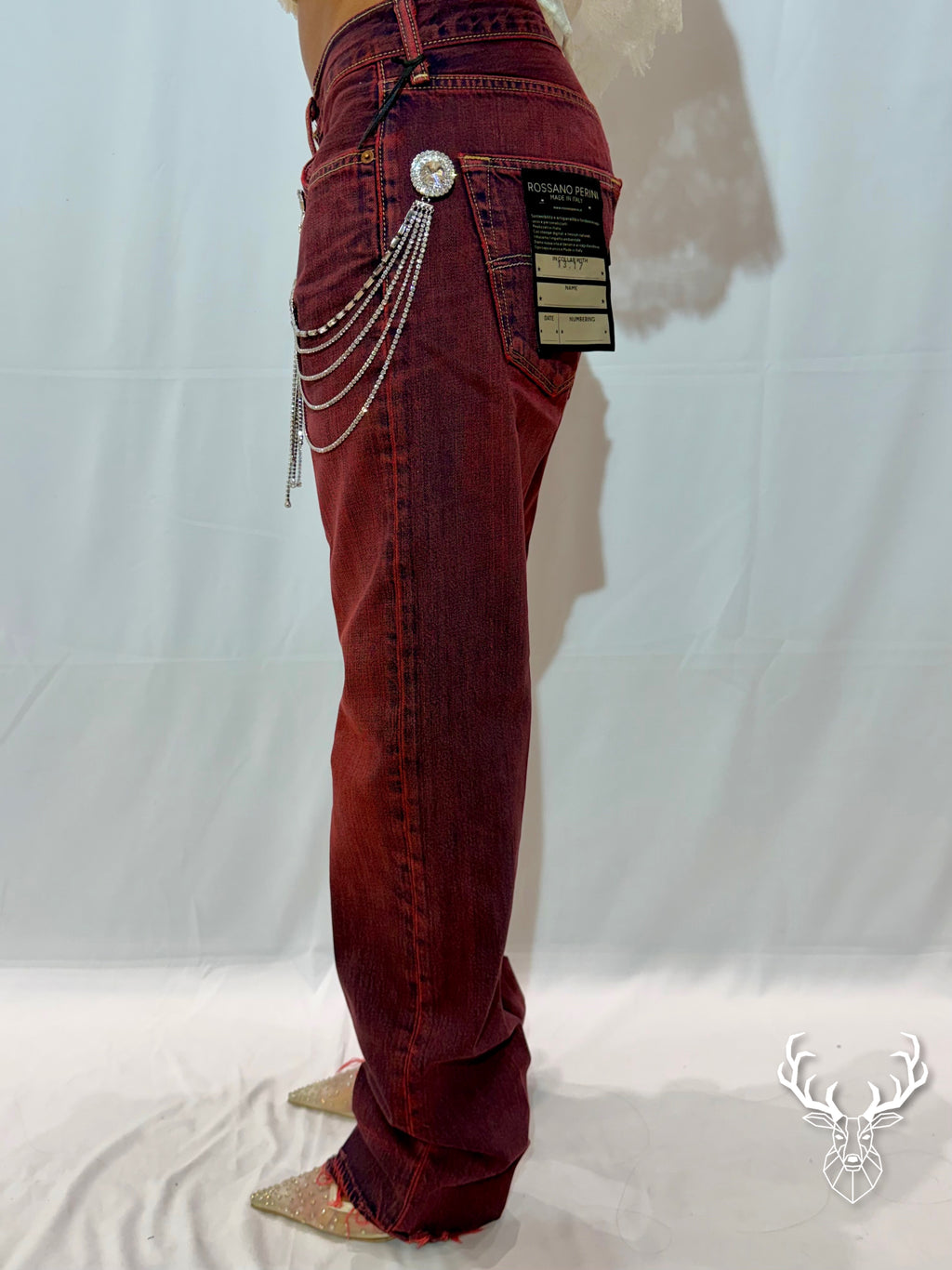 Ultraboy Vintage Denim Sovratinto Rosso Con Spilla