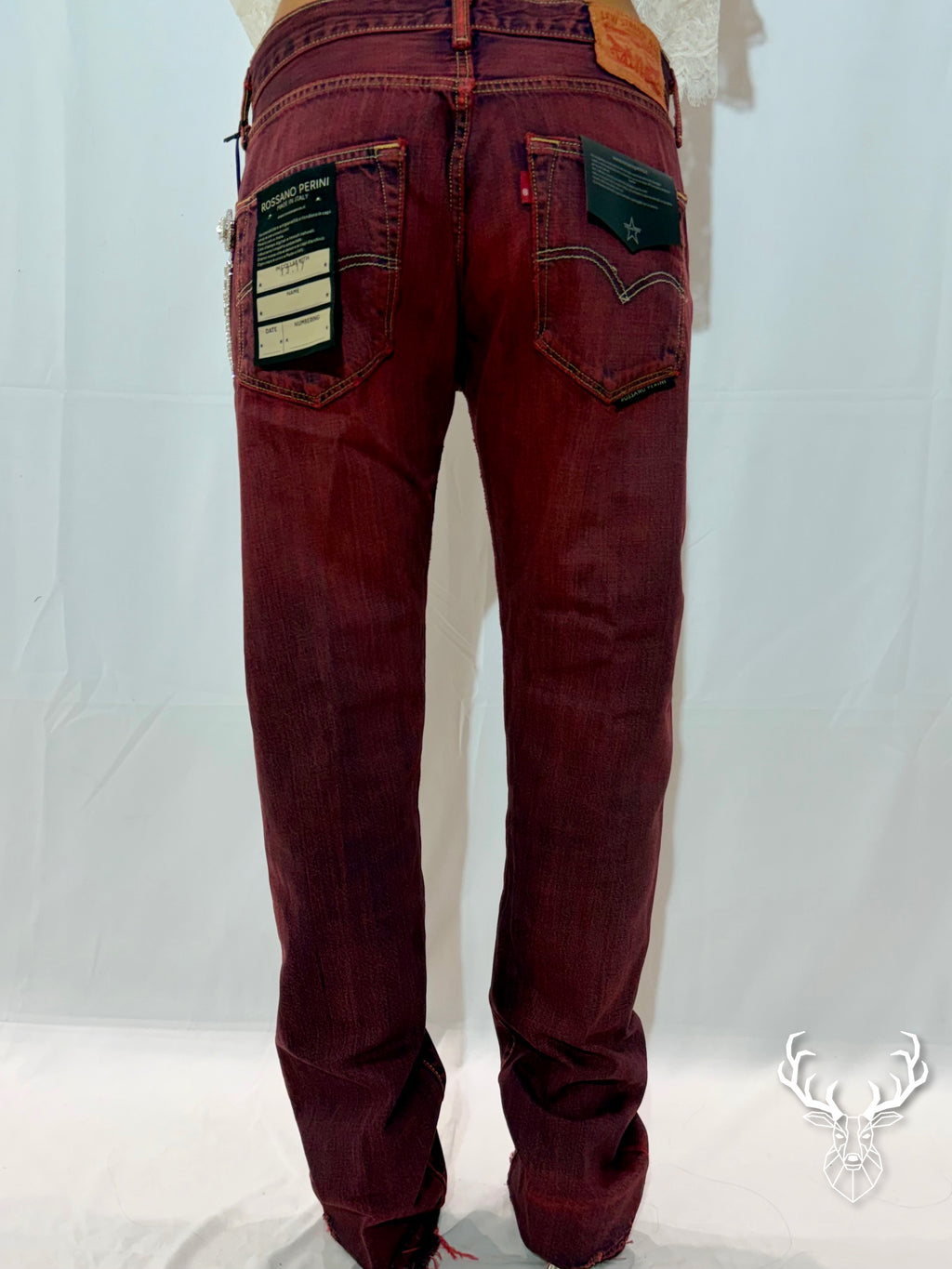 Ultraboy Vintage Denim Sovratinto Rosso Con Spilla