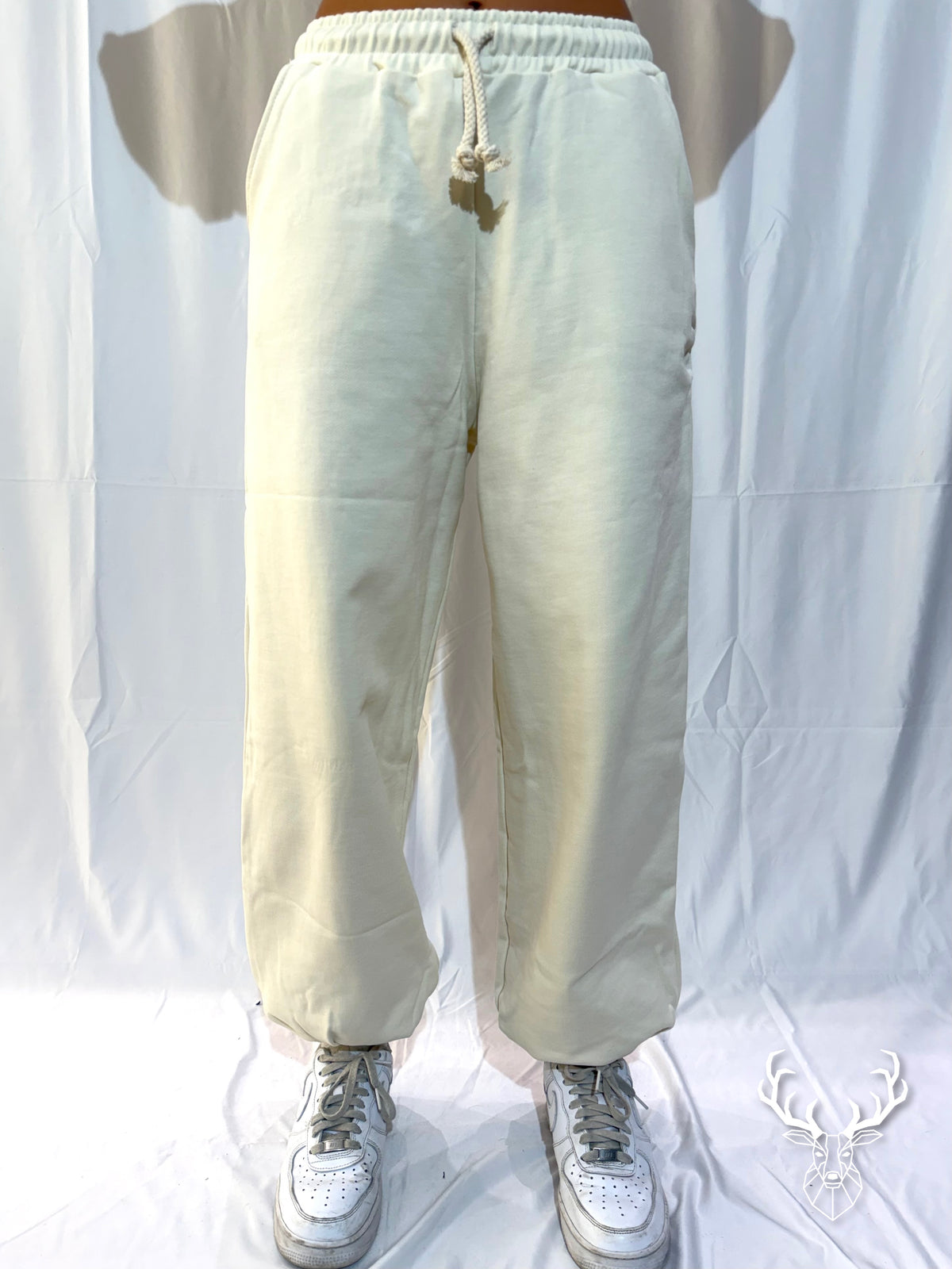 Pantalone Logo Avorio Disclaimer