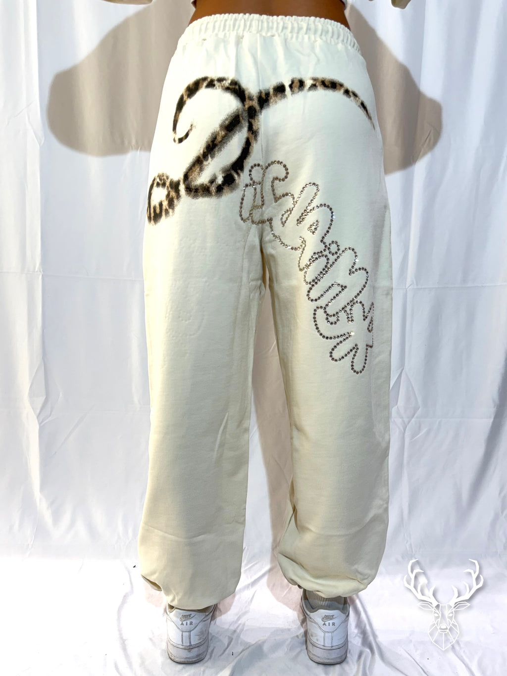 Pantalone Logo Avorio Disclaimer